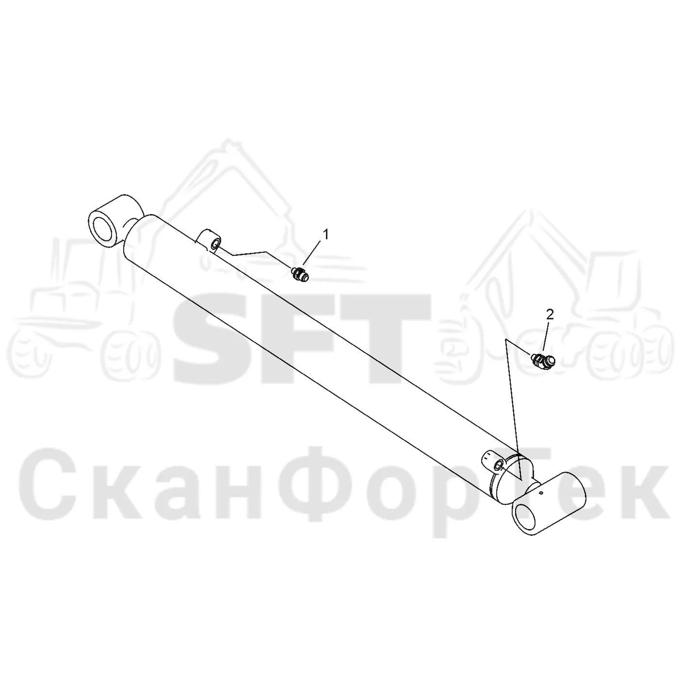Схема: Valmet / Лесозаготовительные машины / Valmet 911.1 / Valmet 911.1 Ch -113010 / Valmet 911.1 Ch. -113010 / Каталог запасных частей / Подъемный кран / Подъемные краны / CRH 18 / Каталог запасных частей / Вторая стрела / Стрела / Цилиндр / Паралельный цилиндр. Гидравлическая система