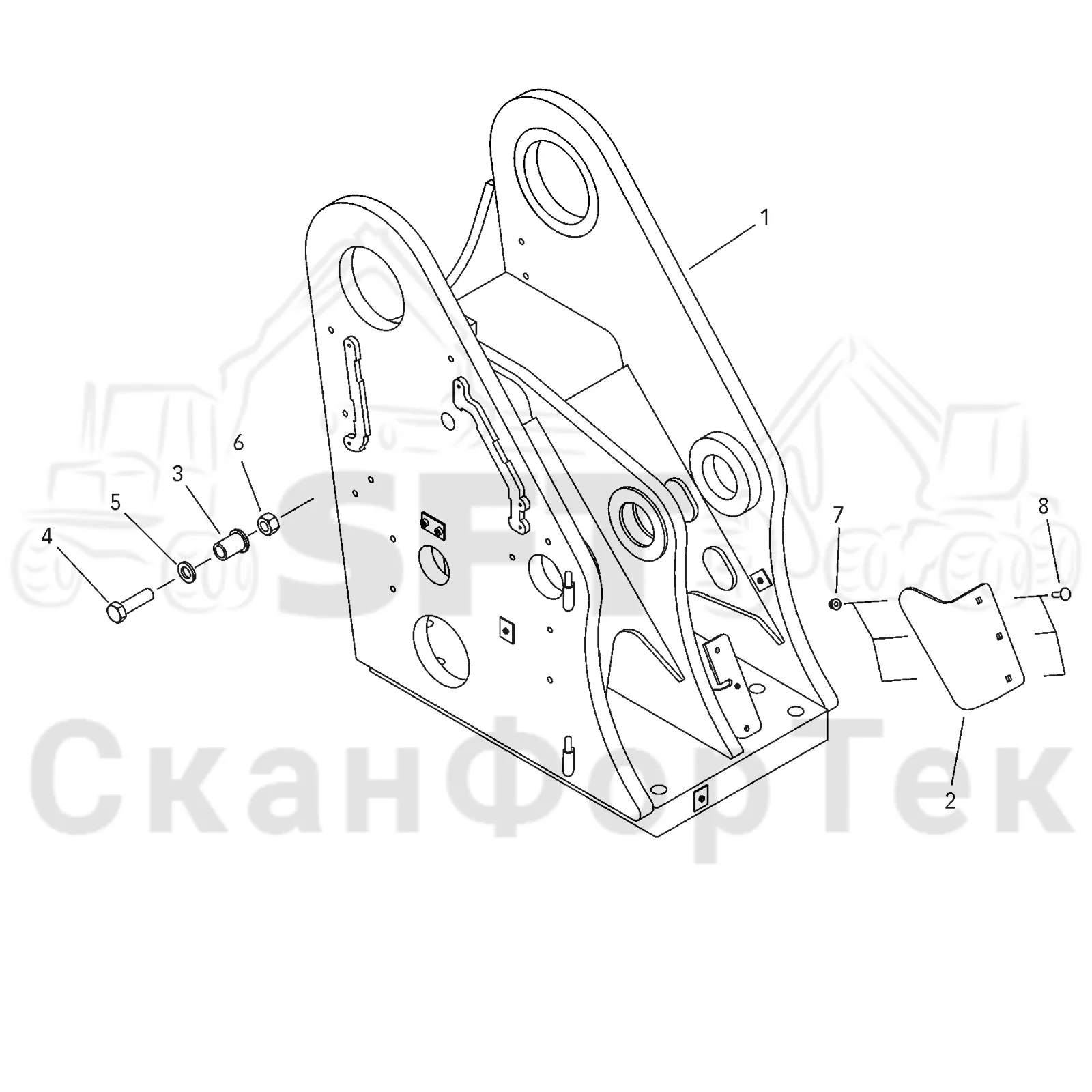 Схема: Valmet / Лесозаготовительные машины / Valmet 941 / Valmet 941 Ch -12070 / Valmet 941 Ch -12070 / Каталог запасных частей / Подъемный кран / Подъемные краны / CRH 24 / Каталог запасных частей / Базовая система / Основание подъемного крана / Основание подъемного крана