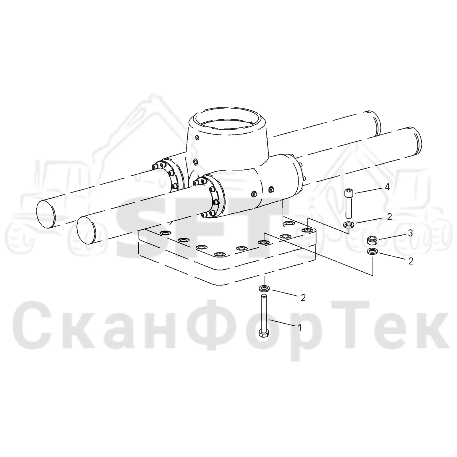 Схема: Komatsu / Форвардер / 890.3 / Каталог запасных частей / Подъемный кран / Подъемный кран / CRF 14 / Каталог запасных частей / Базовая система / Крепежное оборудование / Болты