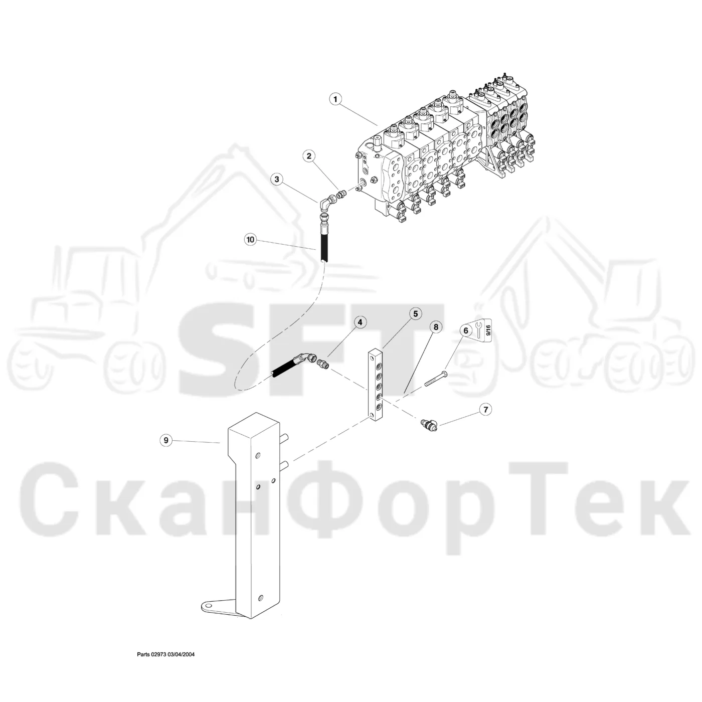 Схема: Valmet / Лесозаготовительные машины / Valmet 901TX / Valmet 901TX / Каталог запасных частей / Тормоза / Тормоза / Bar Saw & Intermittent Disc Saw Hydraulics / Test Gauge Line