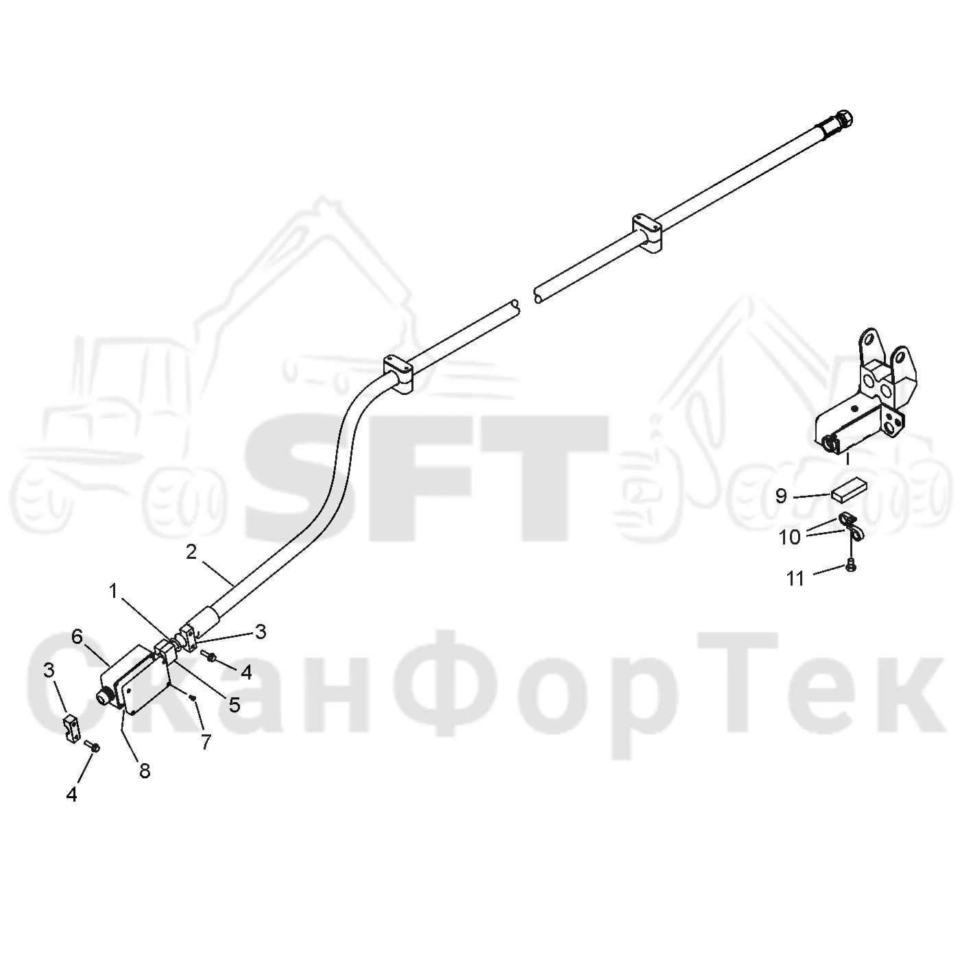 Схема: Valmet / Лесозаготовительные машины / Valmet 901.4 / Valmet 901.4 / Каталог запасных частей / Подъемный кран / Подъемные краны / Valmet CRH 15 Ch. V1190- / Каталог запасных частей / Первая стрела / Оборудование / Комплект электрооборудования
