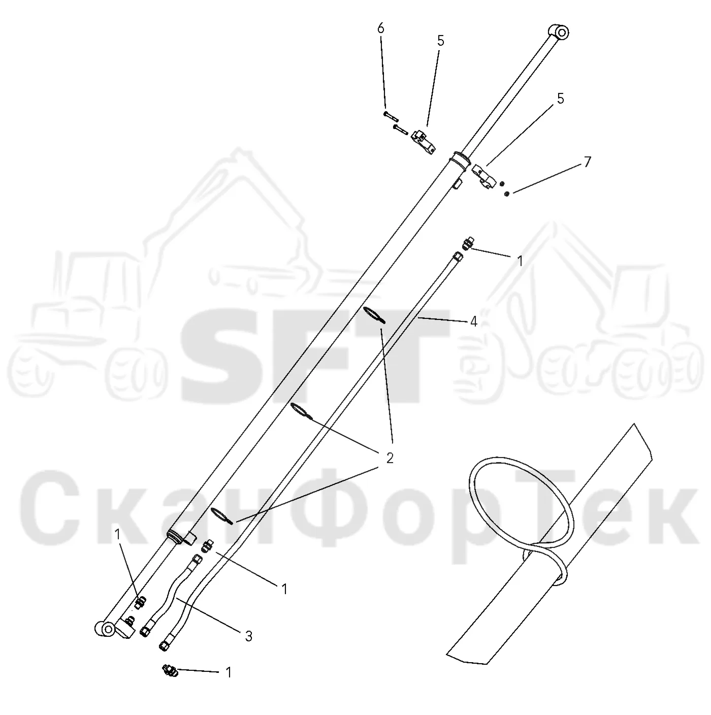 Схема: Valmet / Лесозаготовительные машины / Valmet 801 c / Valmet 801c Ch 11800- / Valmet 801c Ch 11800- / Каталог запасных частей / Коробка передач / Редуктор / Комплект шестерен редуктора / CRH 24 / Удлинитель стрелы / Цилиндр / Гидравлика 8.0 m