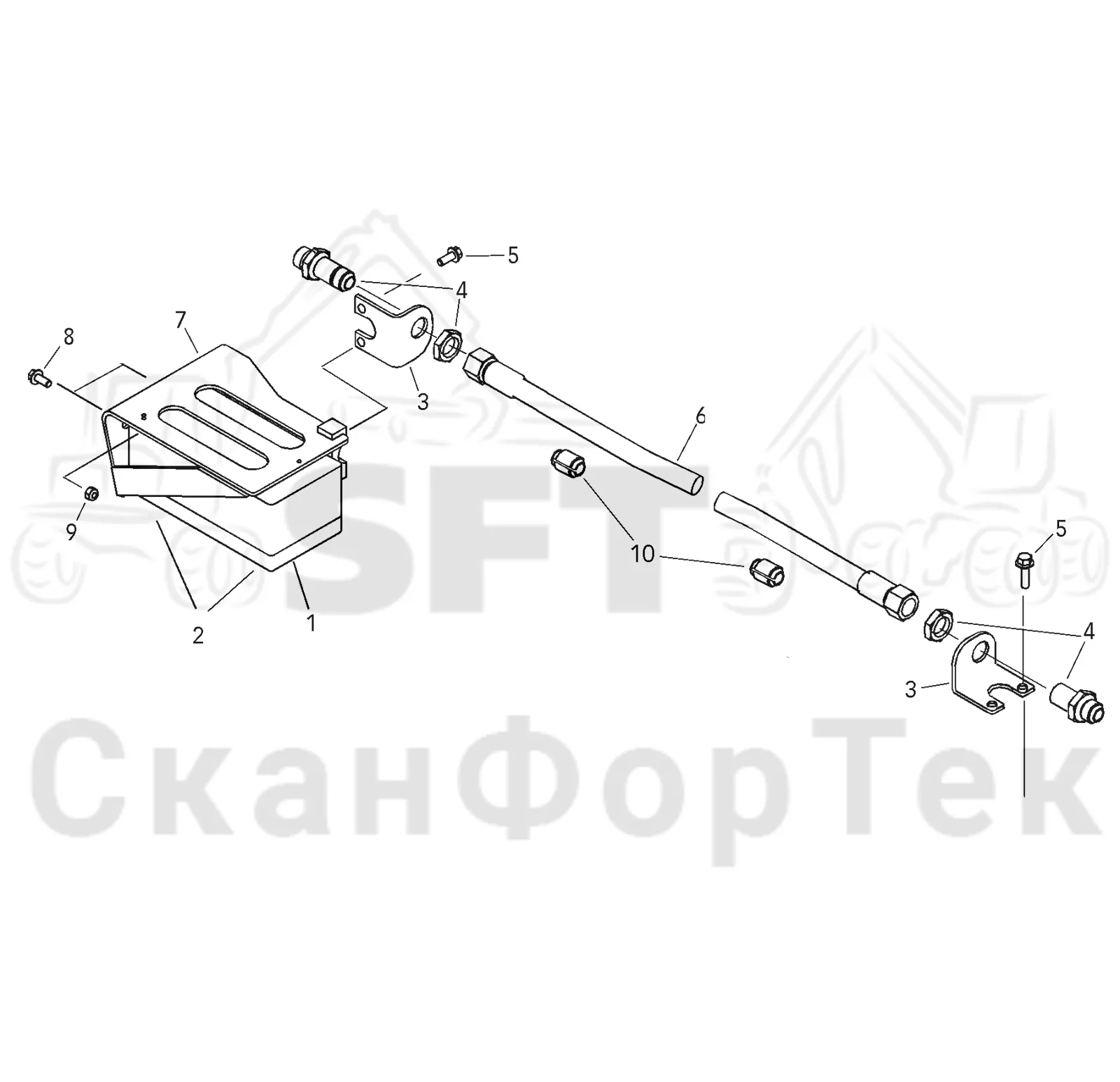 Схема: Valmet / Лесозаготовительные машины / Valmet 901.1 / Valmet 901.1 / Каталог запасных частей / Подъемный кран / Подъемные краны / CRH 12 / Каталог запасных частей / Первая стрела / Оборудование / Electric kit Silvatec