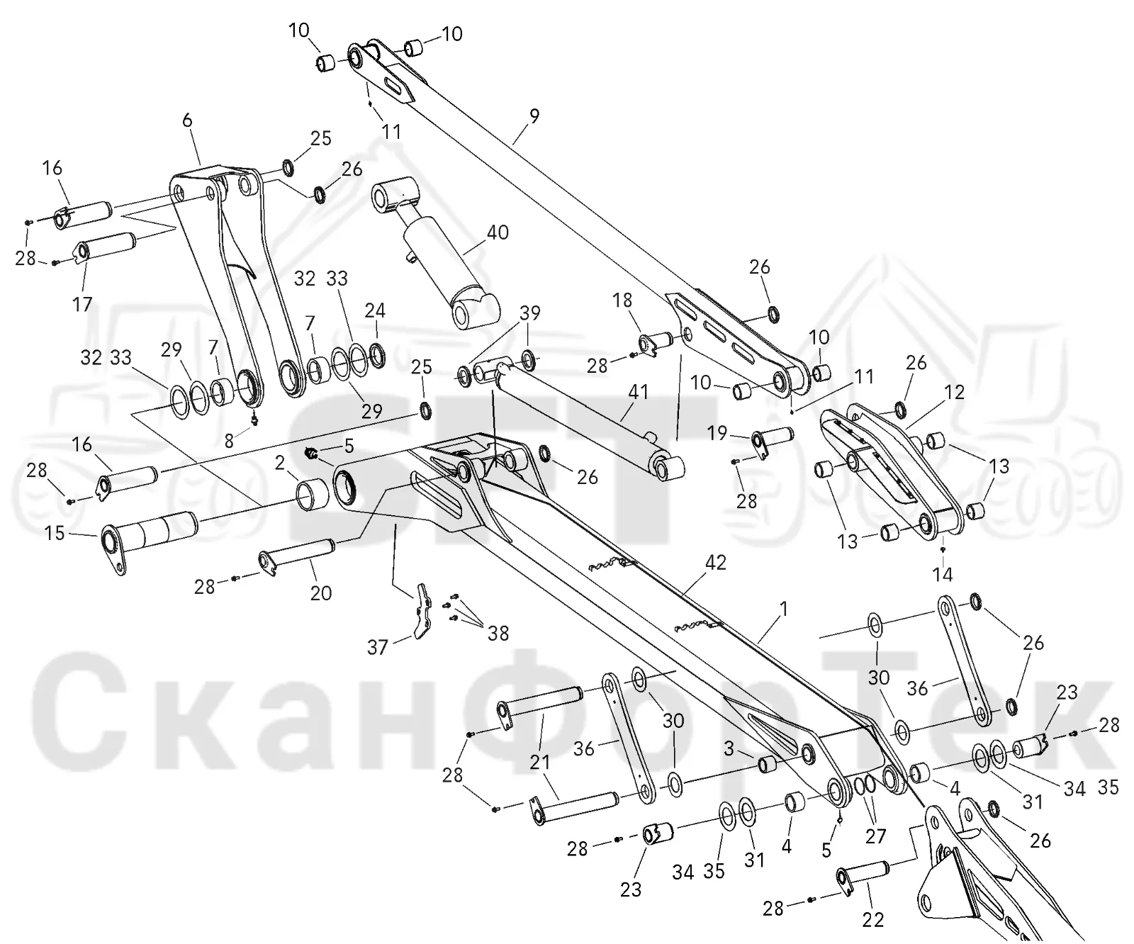 Схема: Valmet / Лесозаготовительные машины / Valmet 901.2 / Valmet 901.2 Ch. -211060 / Valmet 901.2 Ch. -211060 / Каталог запасных частей / Подъемный кран / Подъемные краны / CRH 14 / Каталог запасных частей / CRH 14 / Первая стрела / Стрела / Основная стрела Valmet