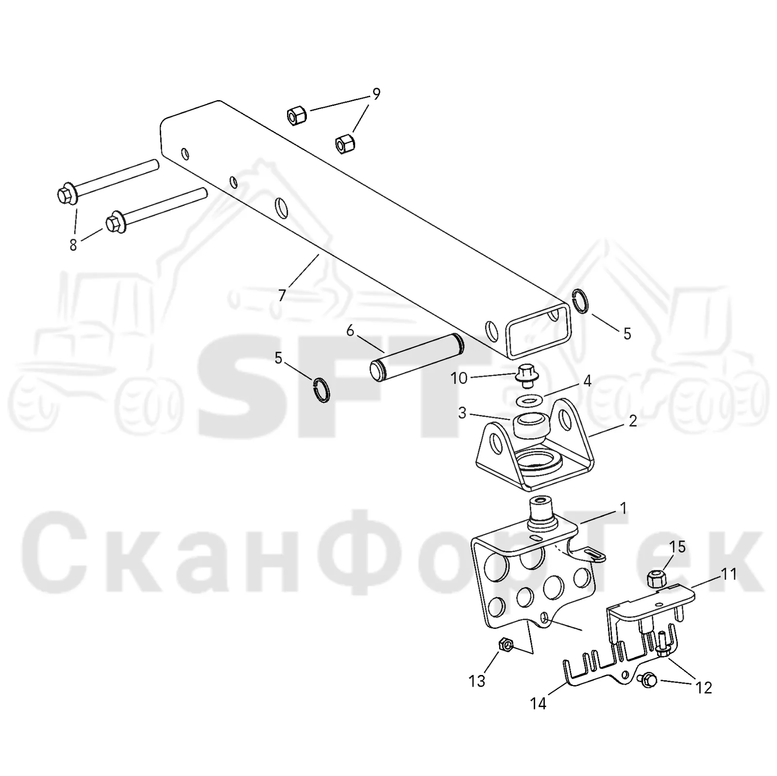 Схема: Valmet / Лесозаготовительные машины / Valmet 911.3 / Valmet 911.3 Ch - 311370 / Valmet 911.3 Ch - 311370 / Каталог запасных частей / Подъемный кран / Подъемные краны / CRH 18 / Каталог запасных частей / Удлинитель стрелы / Элементы гидравлической системы / Подвесное устройство шланга 39205-