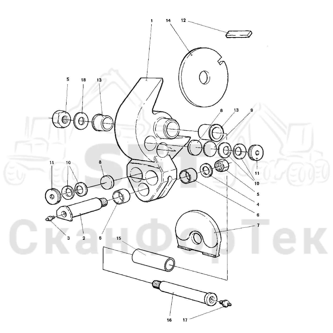 Схема: Valmet / Лесозаготовительные машины / Valmet 921 / Valmet 921 Ch 13271- / Valmet 921 Ch 13271- / Каталог запасных частей / Лесозаготовительное оборудование / Головка лесозаготовительной машины / Valmet 960 / Каталог запасных частей / Valmet 960 / Поворотные устройства и звенья / Демпфер поворота
