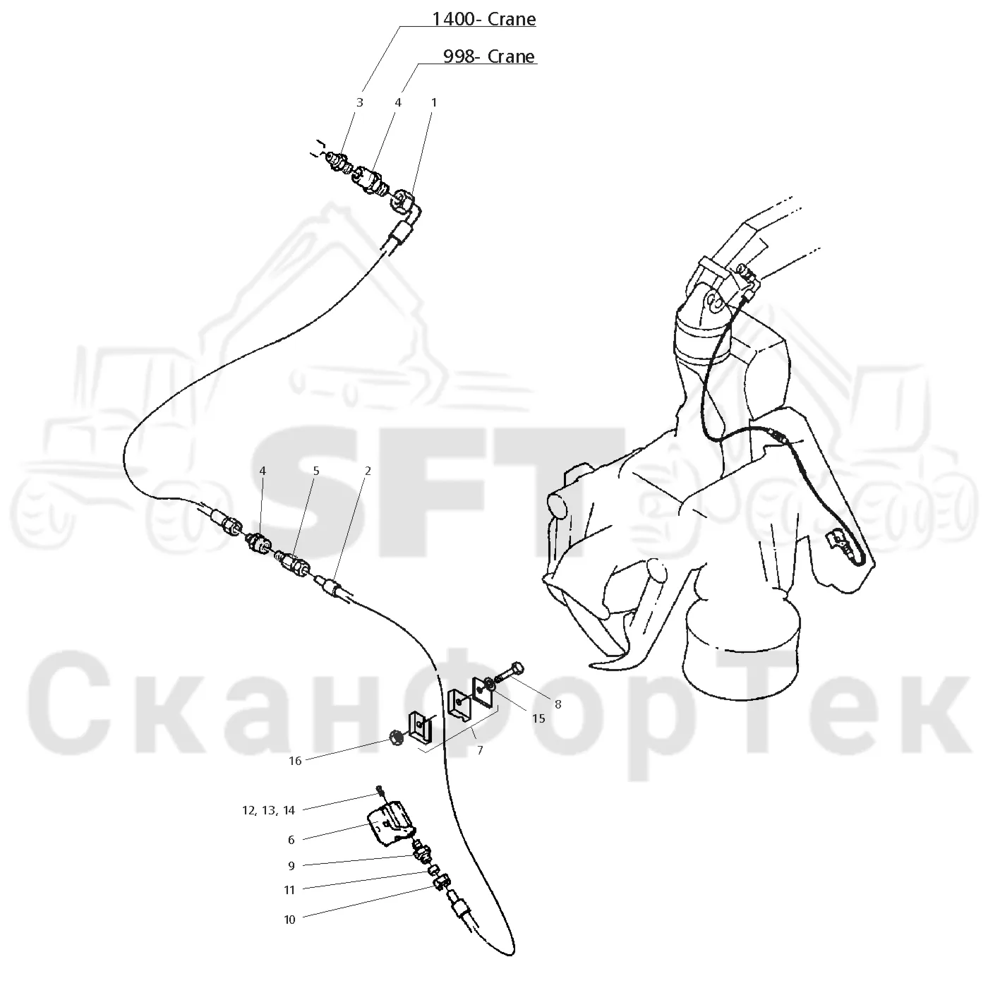 Схема: Valmet / Лесозаготовительные машины / Valmet 911.1 / Valmet 911.1 Ch -113010 / Valmet 911.1 Ch. -113010 / Каталог запасных частей / Лесозаготовительное оборудование / Головка лесозаготовительной машины / Valmet 965 S2 / Valmet 965 / Каталог запасных частей / Поворотные устройства и звенья / Оборудование для корчевки пней