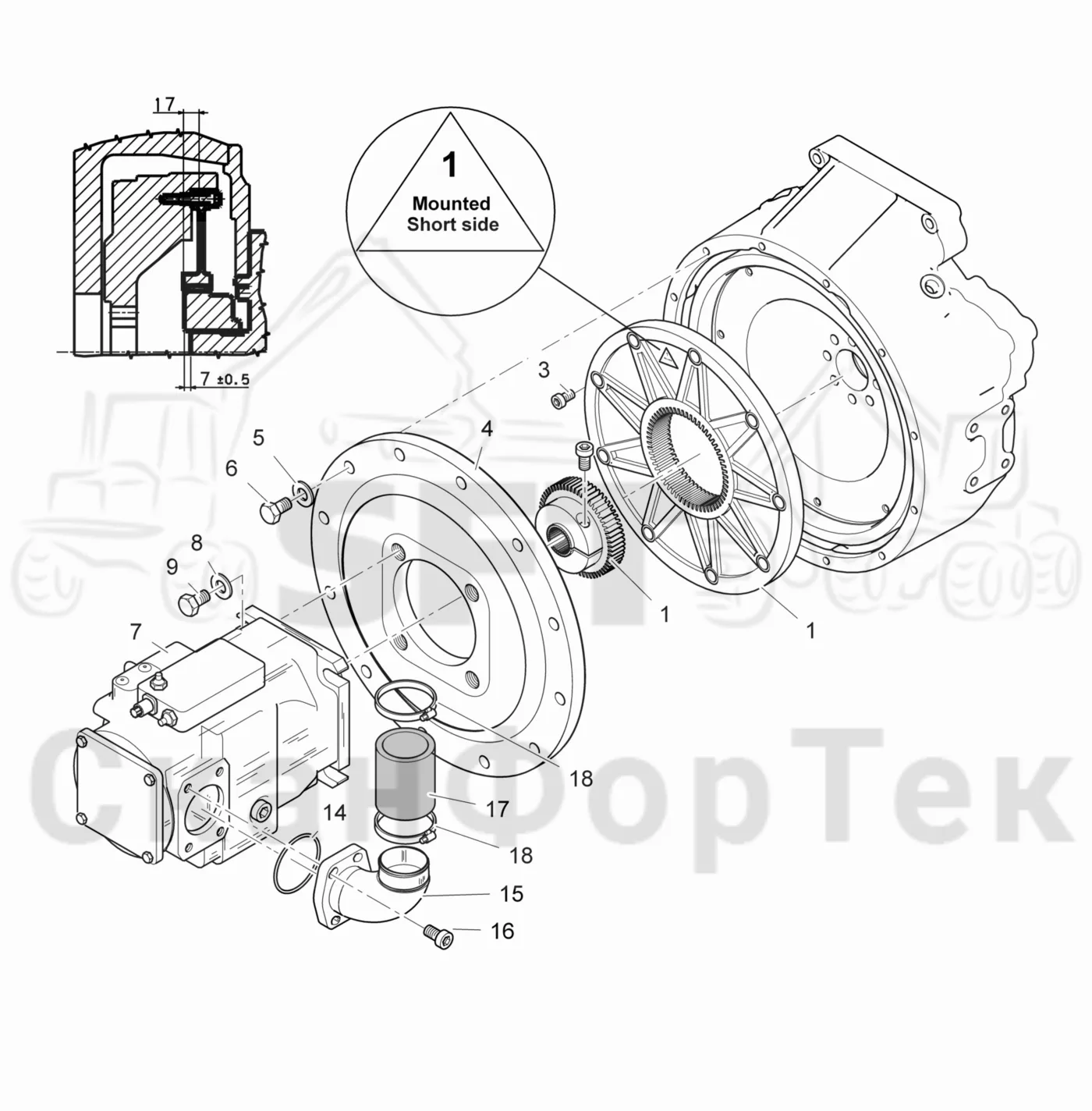 Схема: Valmet / Лесозаготовительные машины / Valmet 901TX / Valmet 901TX / Каталог запасных частей / Гидравлика / Гидравлические насосы / Насосная установка