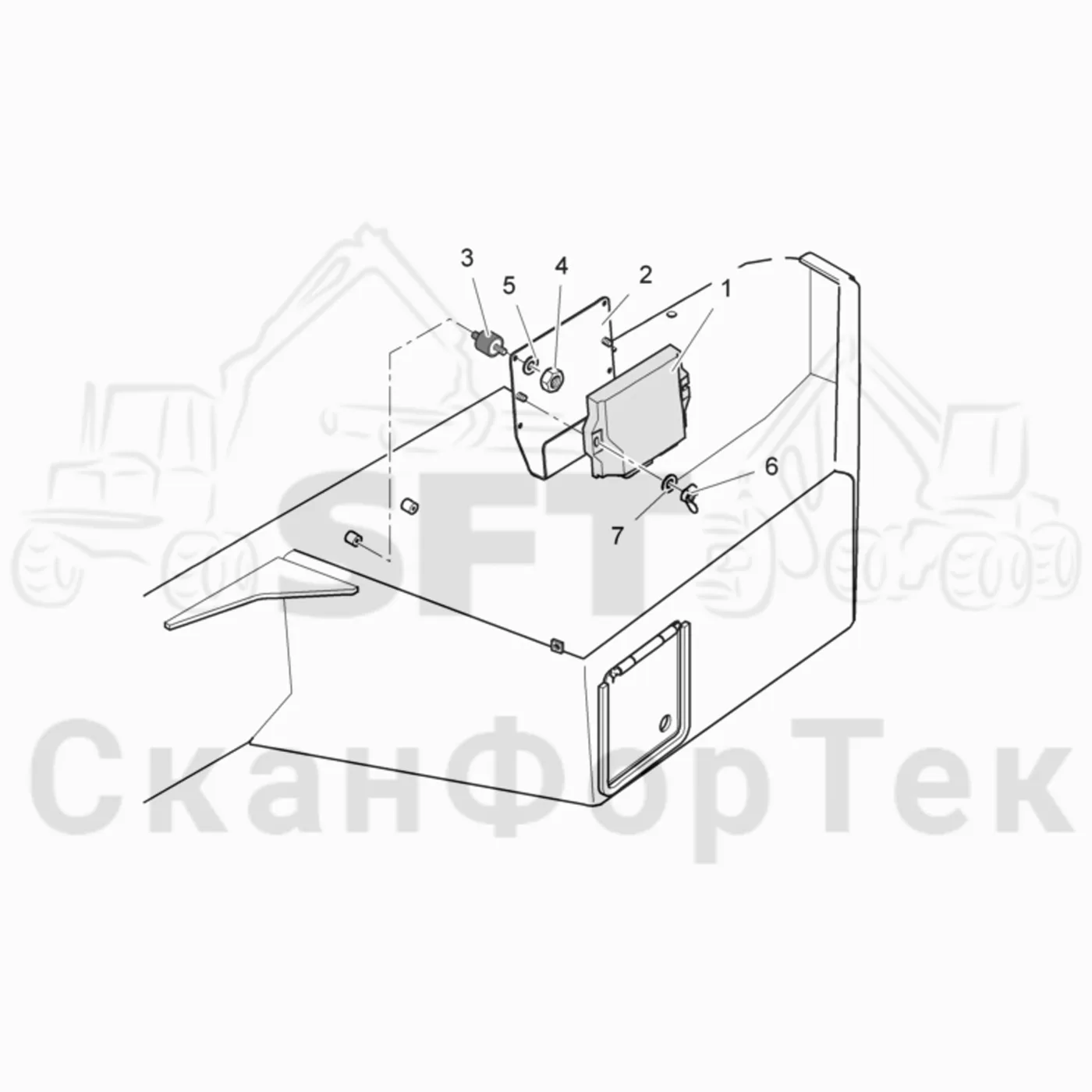 Схема: Komatsu / Лесозаготовительные машины / 941.1 / Каталог запасных частей / шасси / Электрический Оборудование / Комплект кабелей HTU