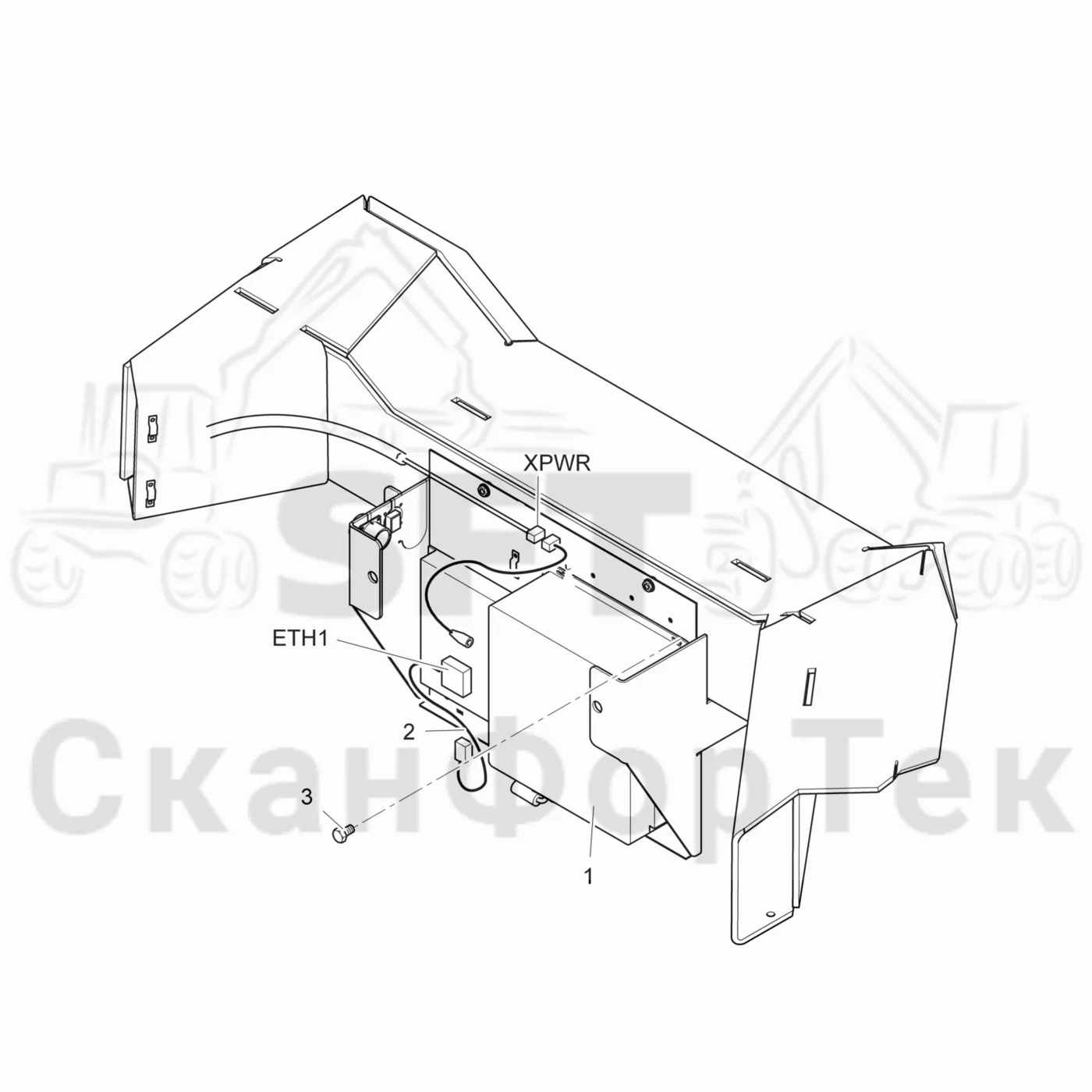 Схема: Valmet / Лесозаготовительные машины / Valmet 941.1 / Valmet 941.1 / Каталог запасных частей / Система управления / Компьютеры / Компьютер 9410013251-