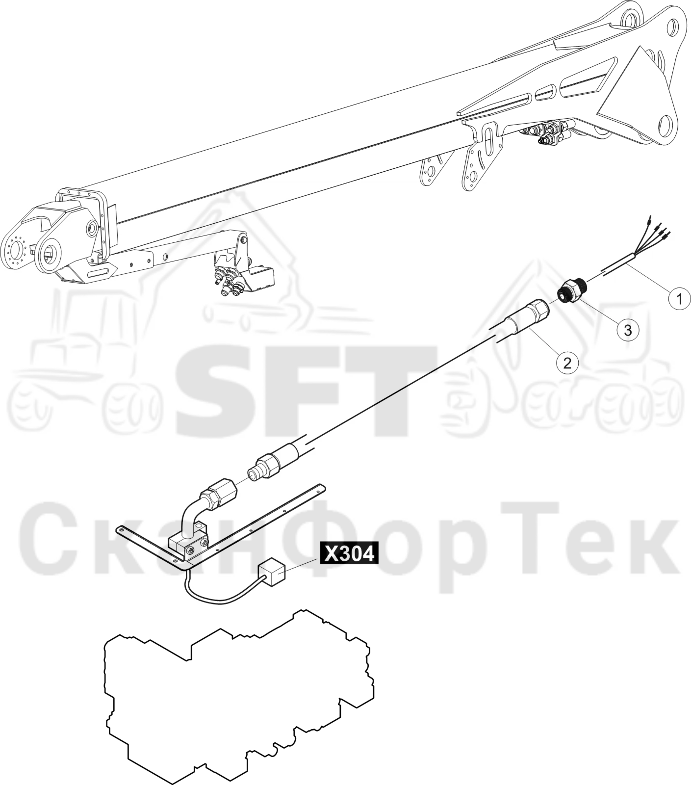 Схема: Crane-head CRH 15/18 electric ORFS