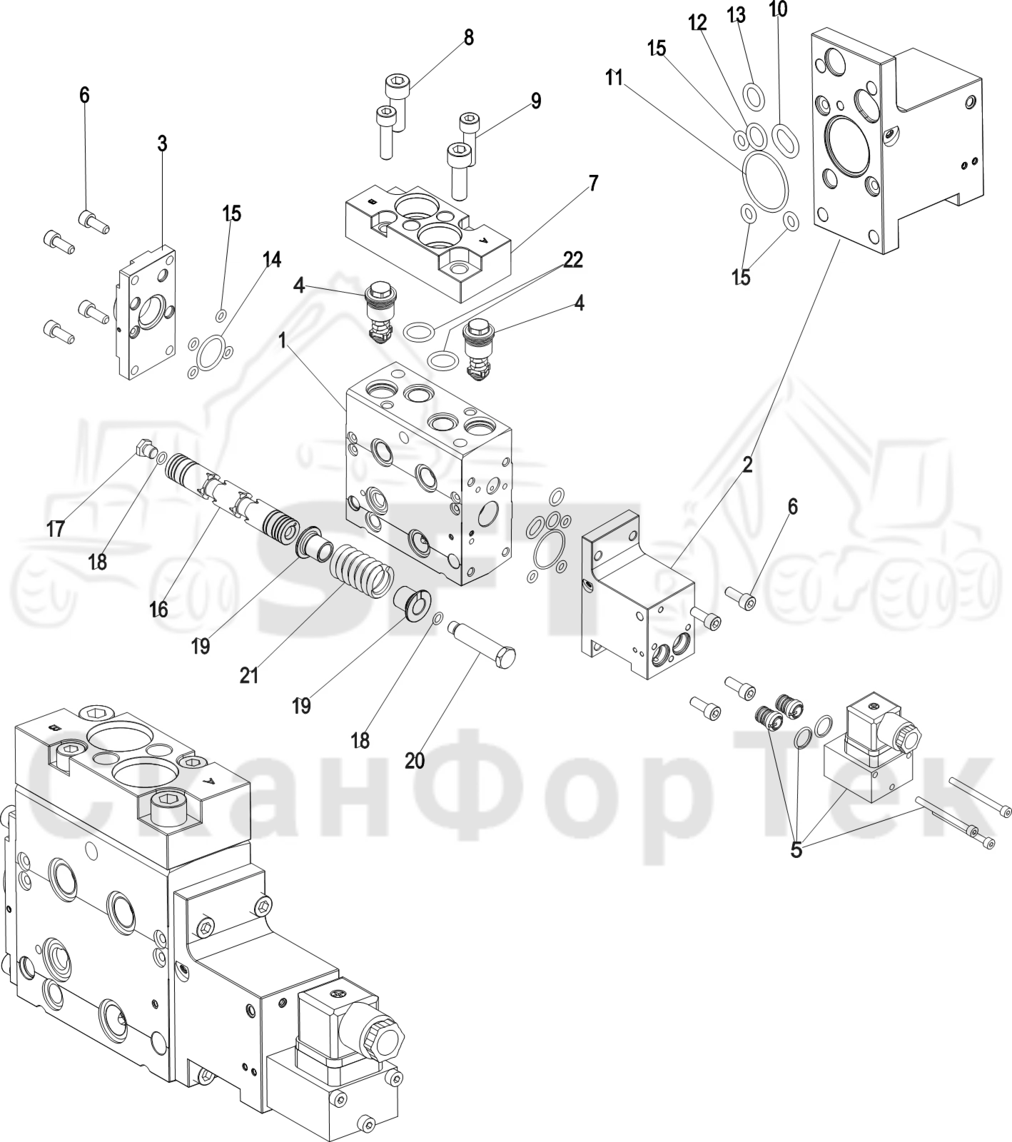 Схема: Клапан 3,​ питающий Левый 1093024436-