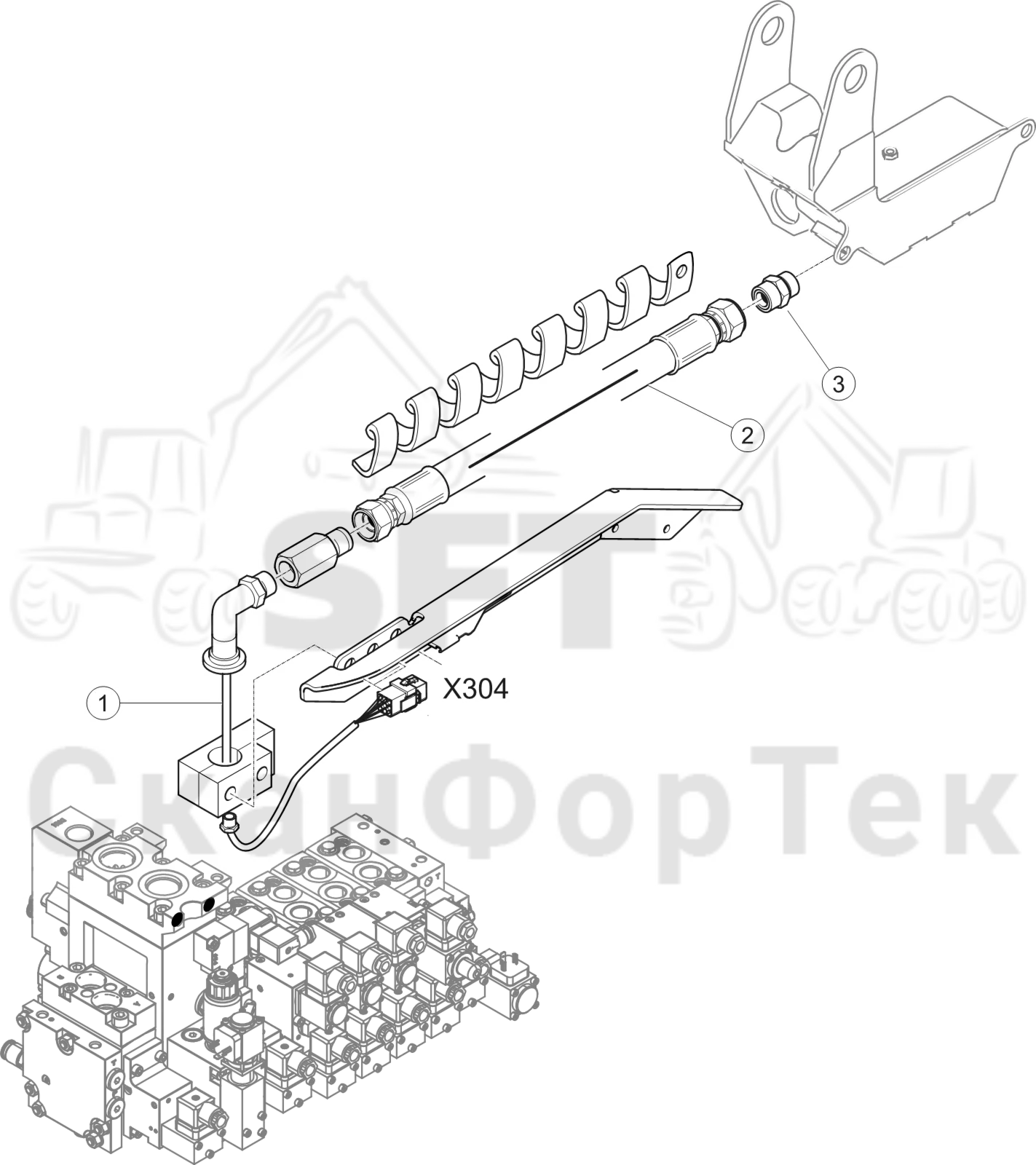 Схема: Crane-head CRH 15/18-200H electric ORFS