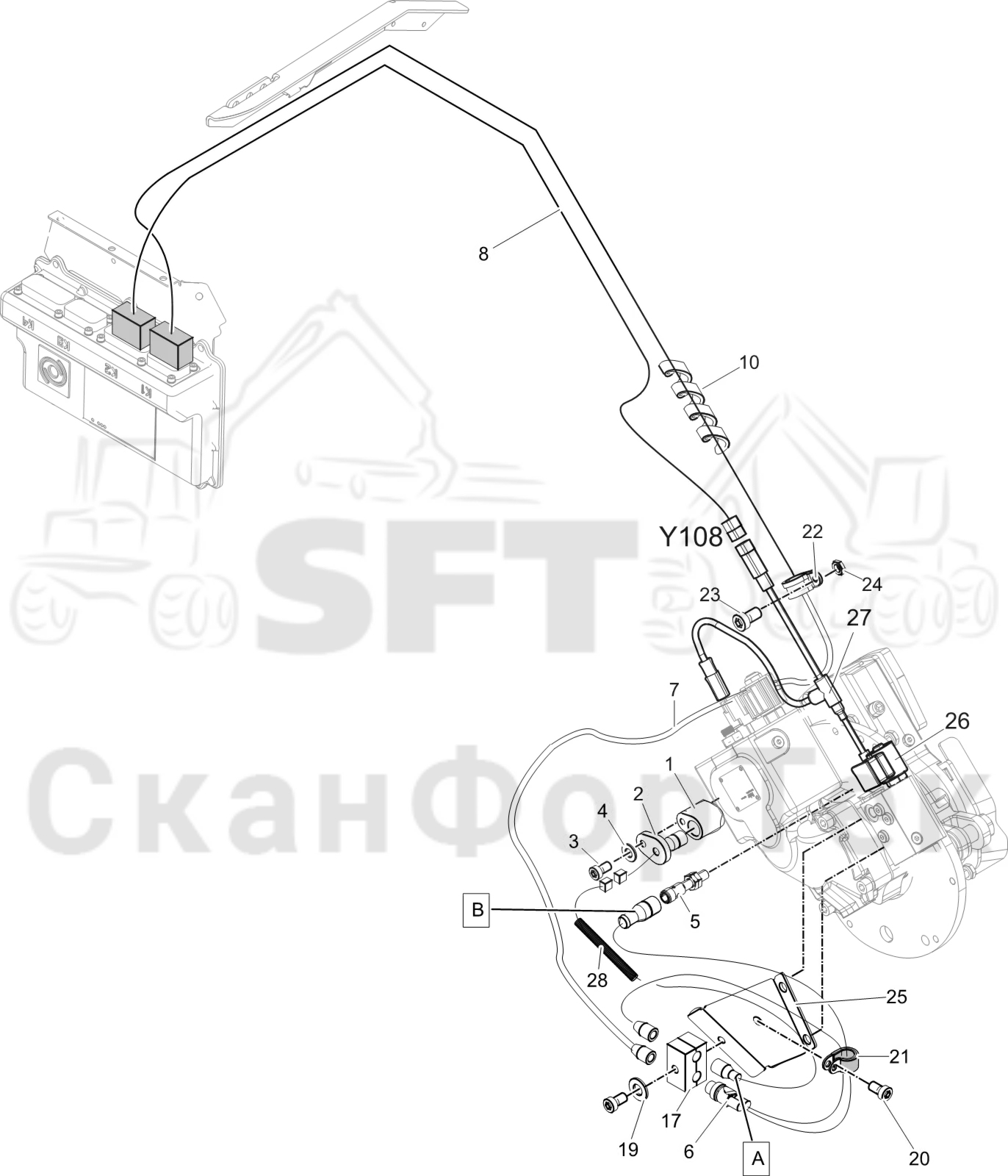 Схема: Электрооборудование устройства резки 1093017071-