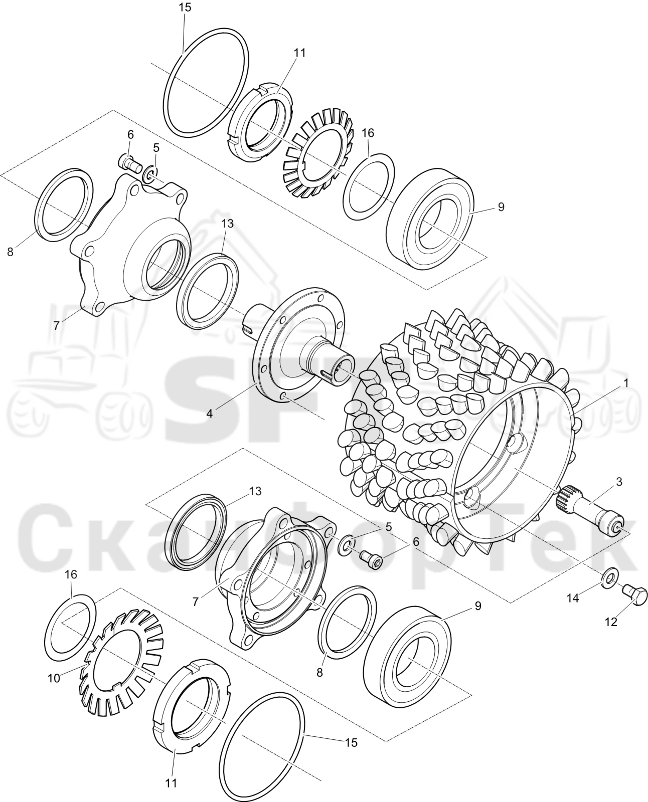 Схема: Подающий ролик VFR 6543 C 1093020478-