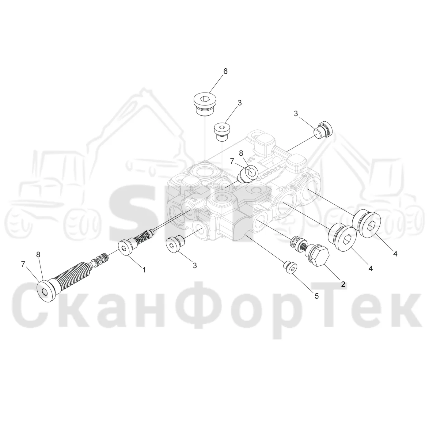 Схема: End section S06
