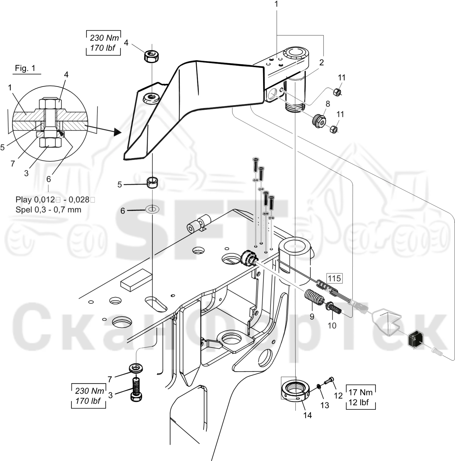 Схема: Верхний сучкорезный нож 3092019213-