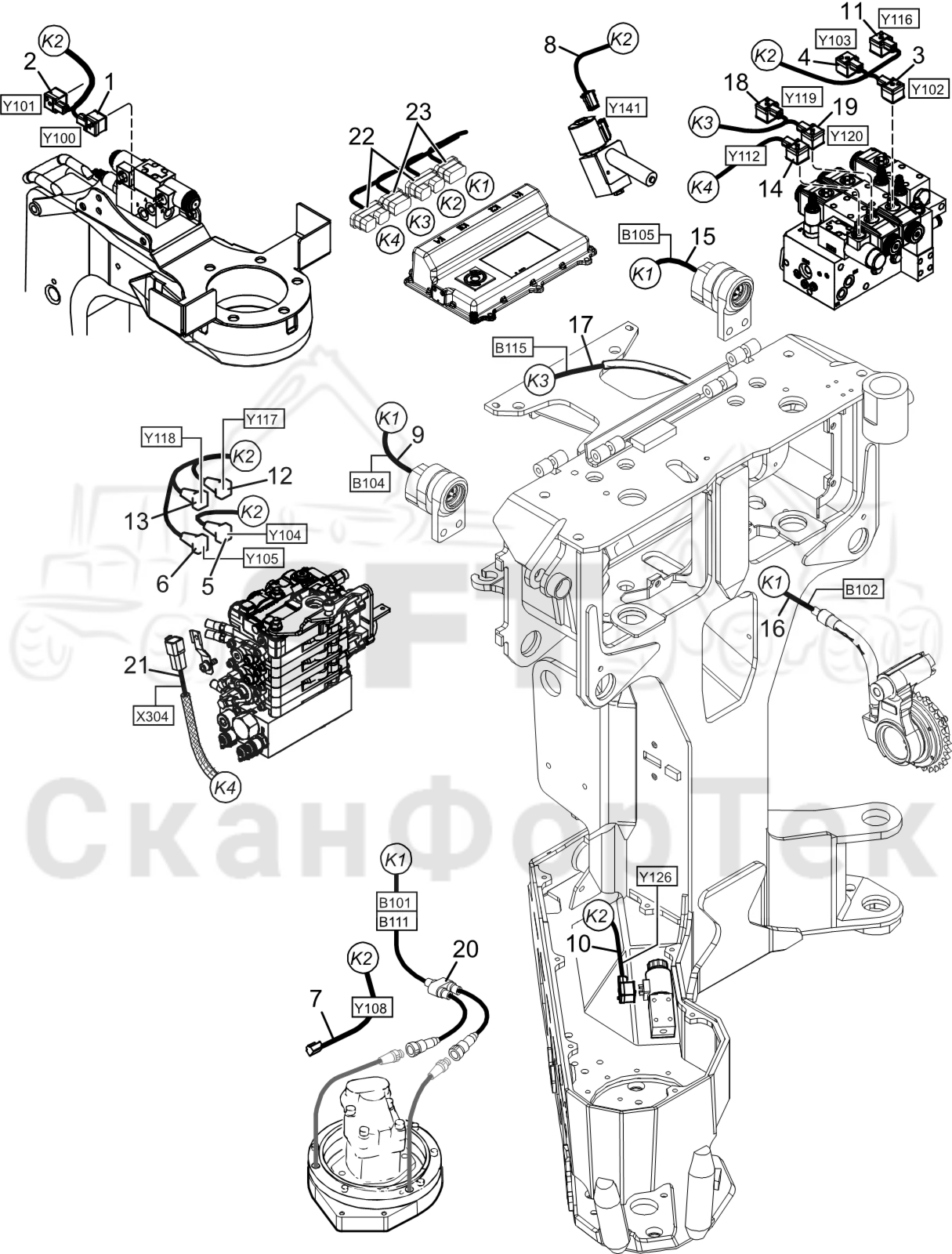 Схема: Комплект электрооборудования 3092019213-