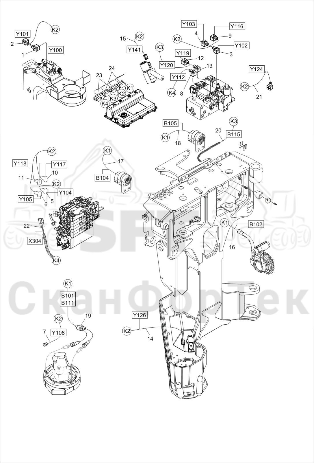 Схема: Комплект электрооборудования  3092020057-