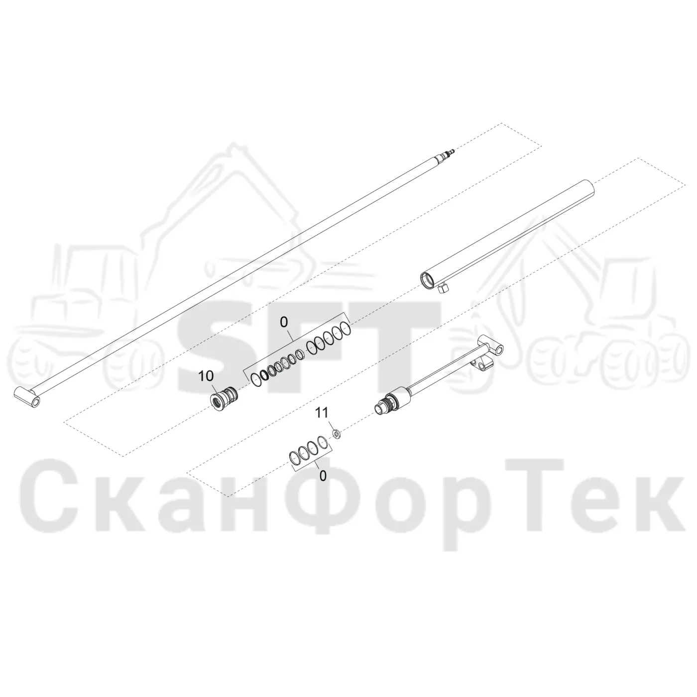 Схема: Запасные части цилиндра