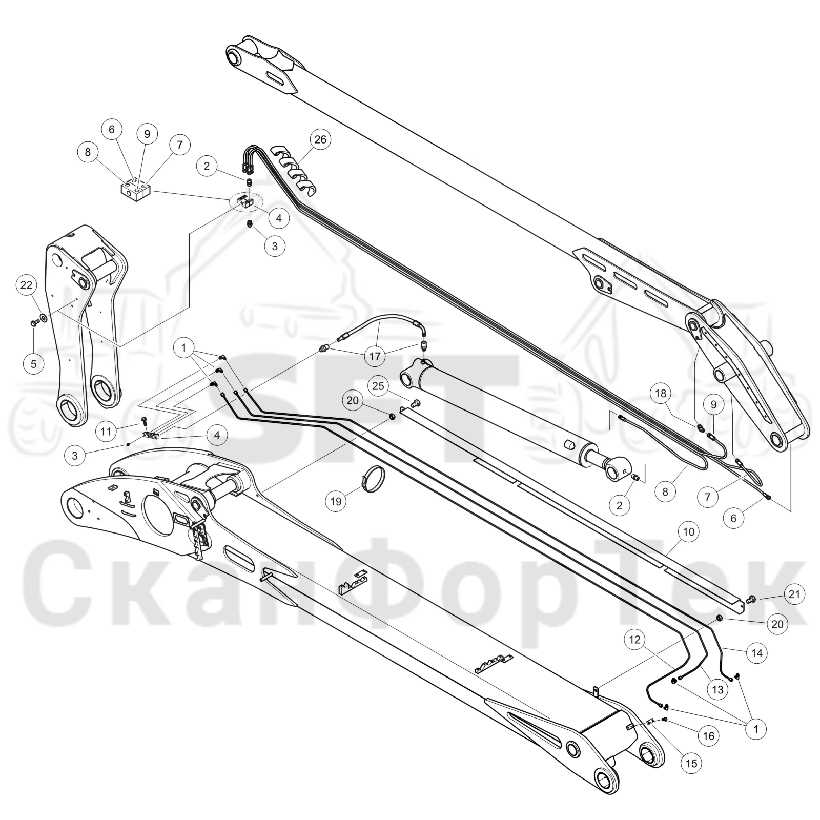 Схема: Центральная смазка