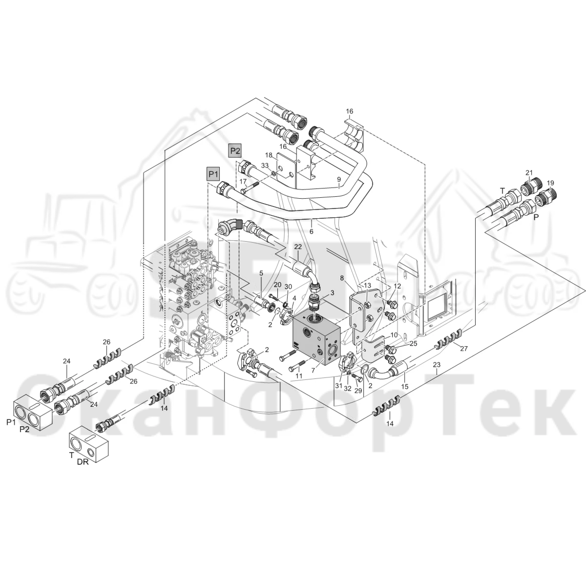 Схема: Система впуска-выпуска