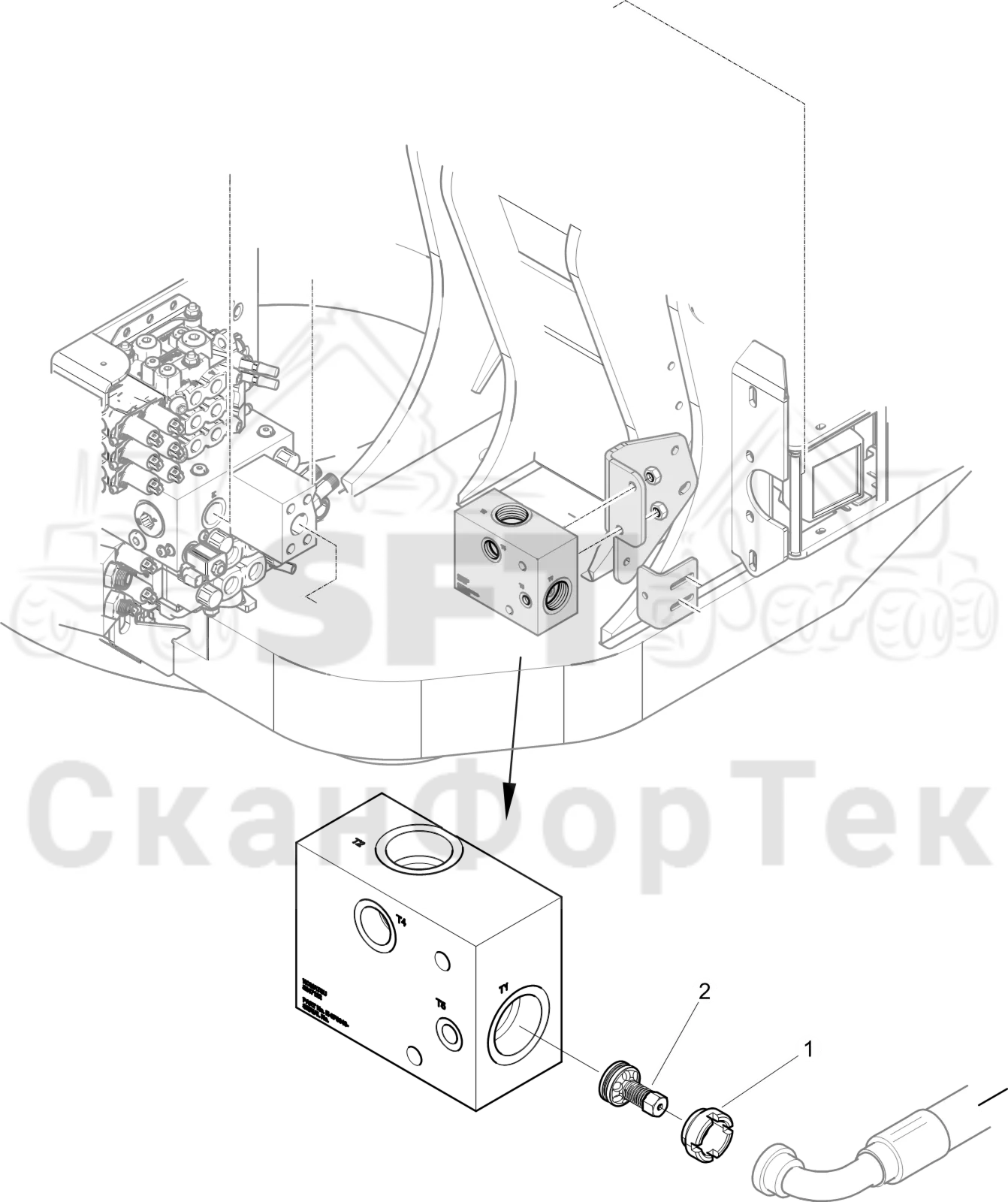 Схема: Обратный клапан 0.5 МПа