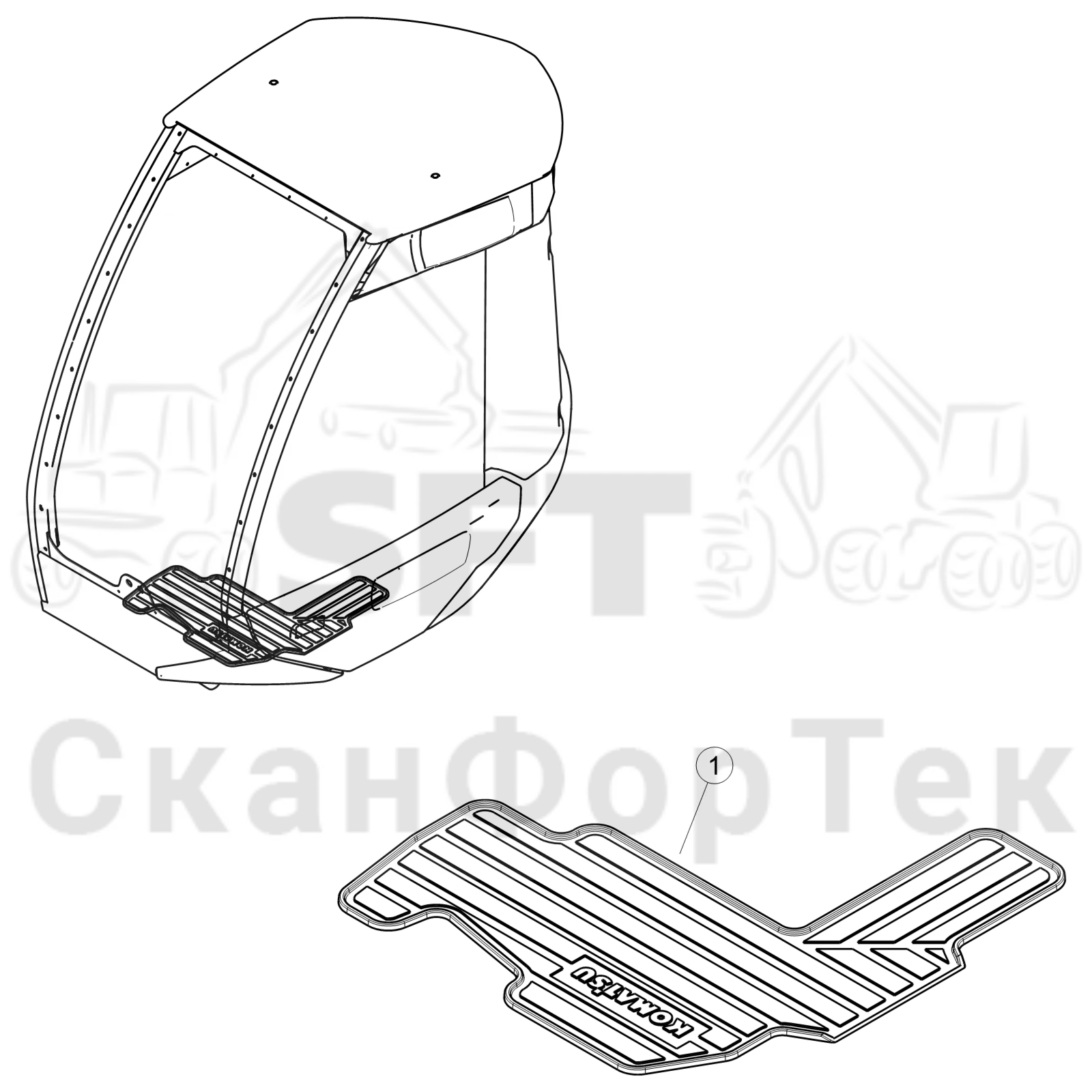 Схема: Напольный коврик