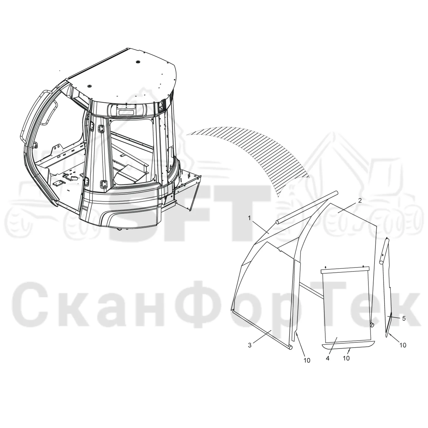 Схема: Солнцезащитный козырек