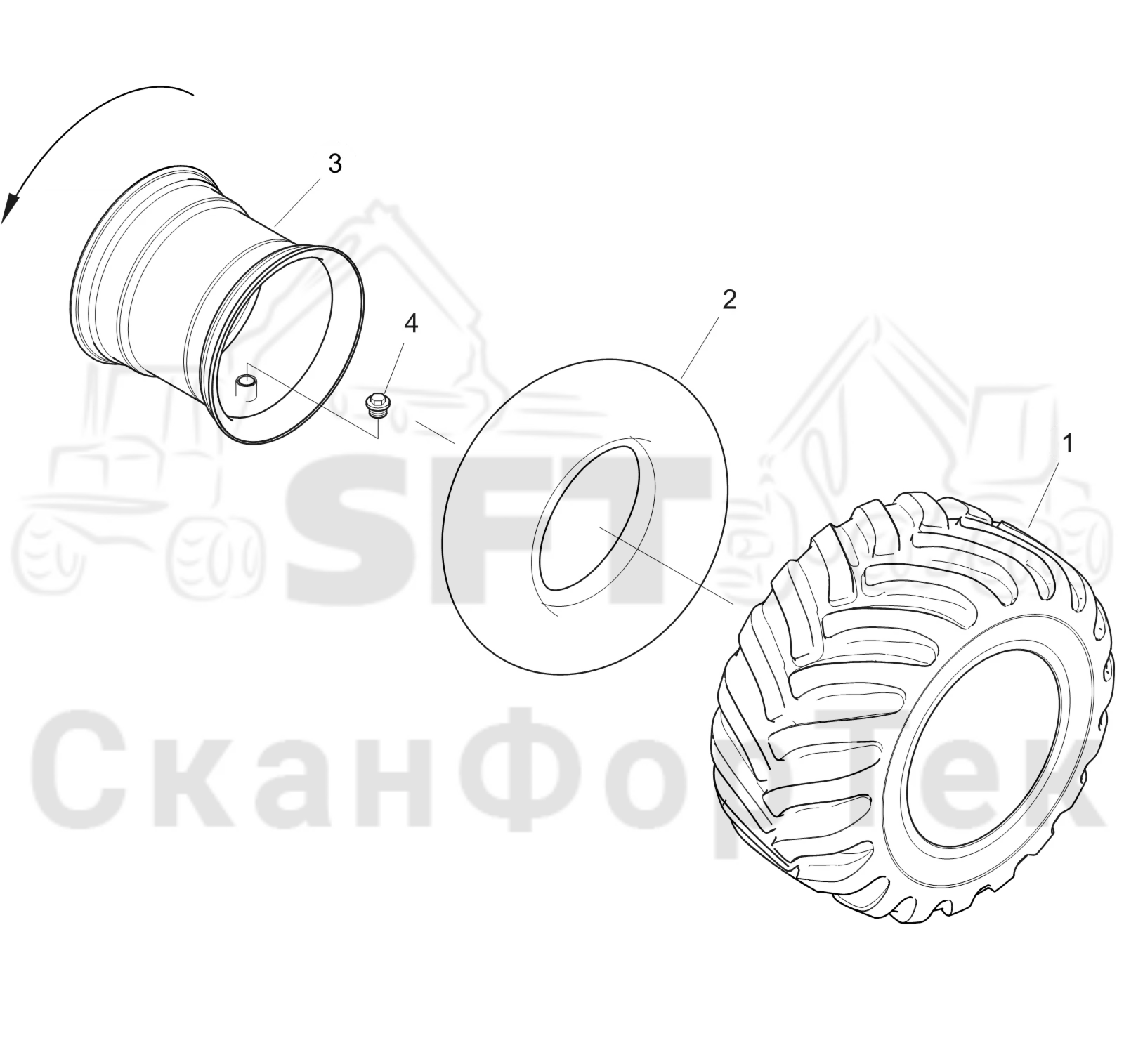 Схема: Nokian 710/55R34 Forest King TRS2+,​ 8750000561-