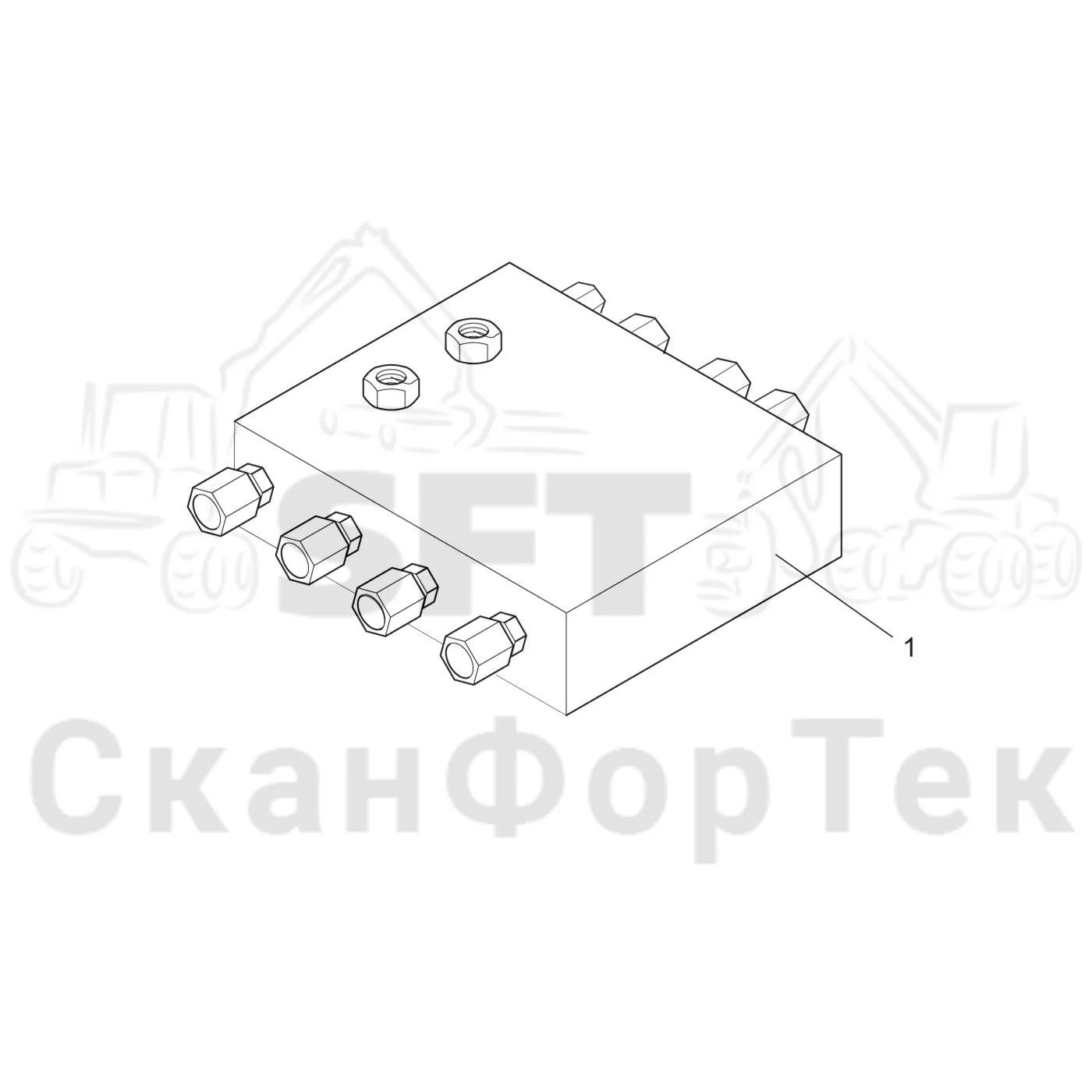 Схема: Смазка,​ шасси · Распределительный блок
