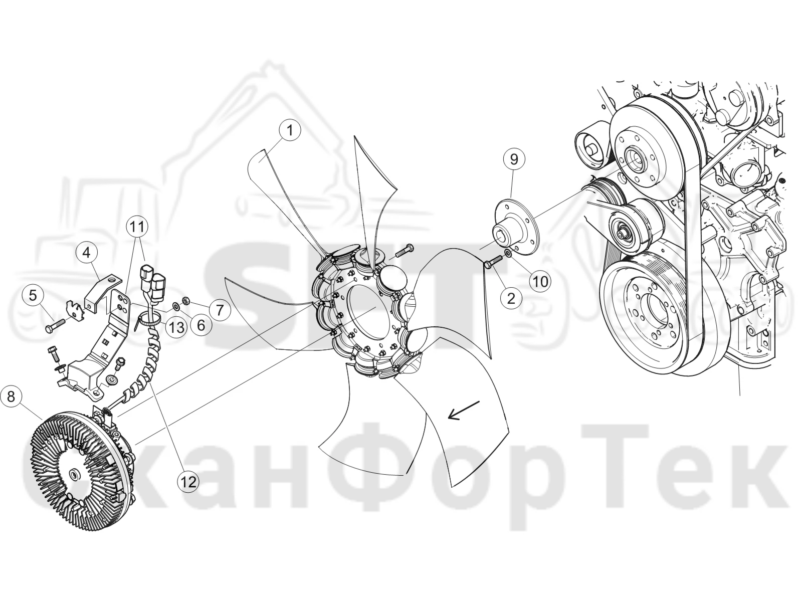Схема: Fan electric controlled