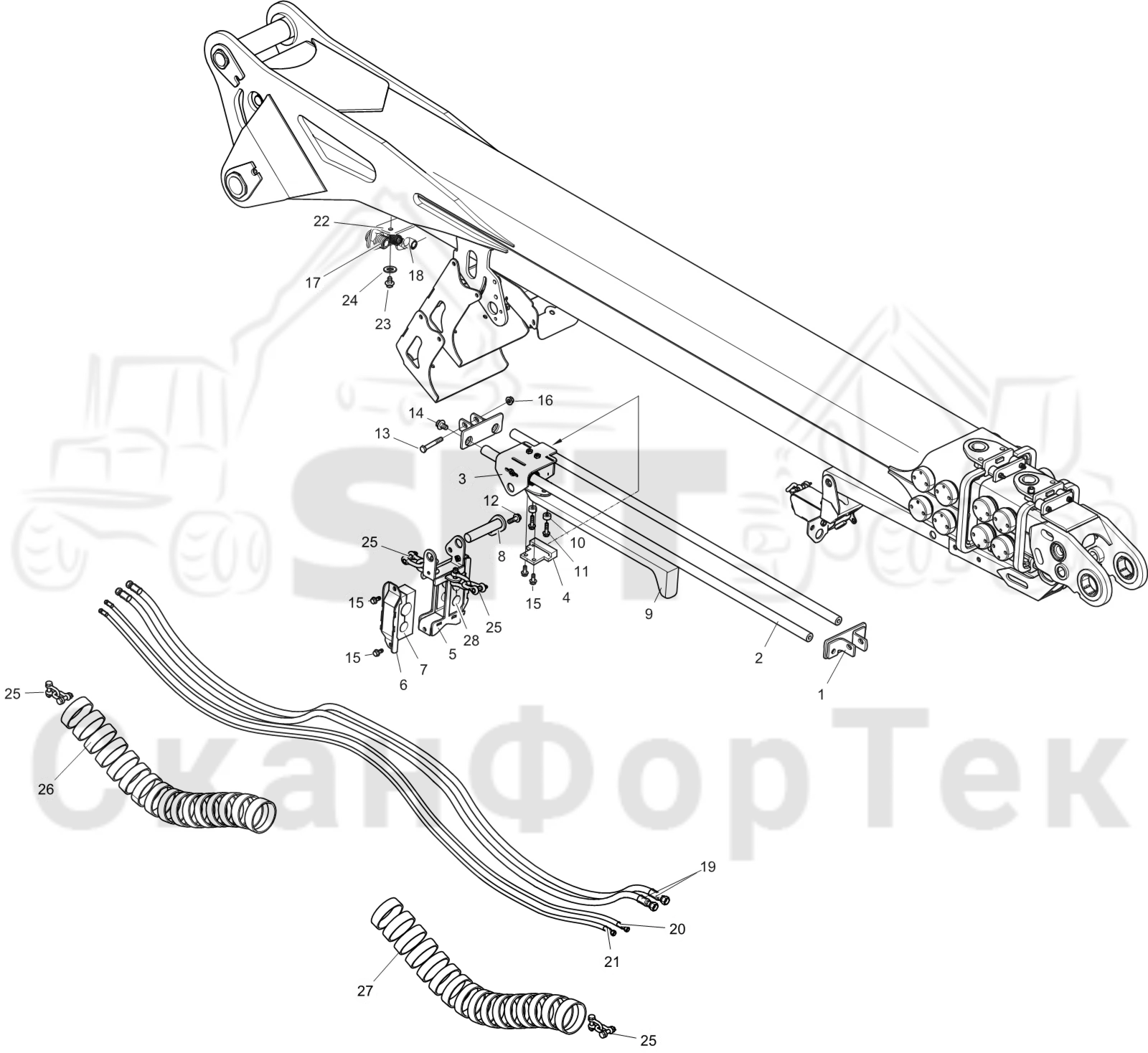 Схема: Трубы и шланги 11 m 9013061374-