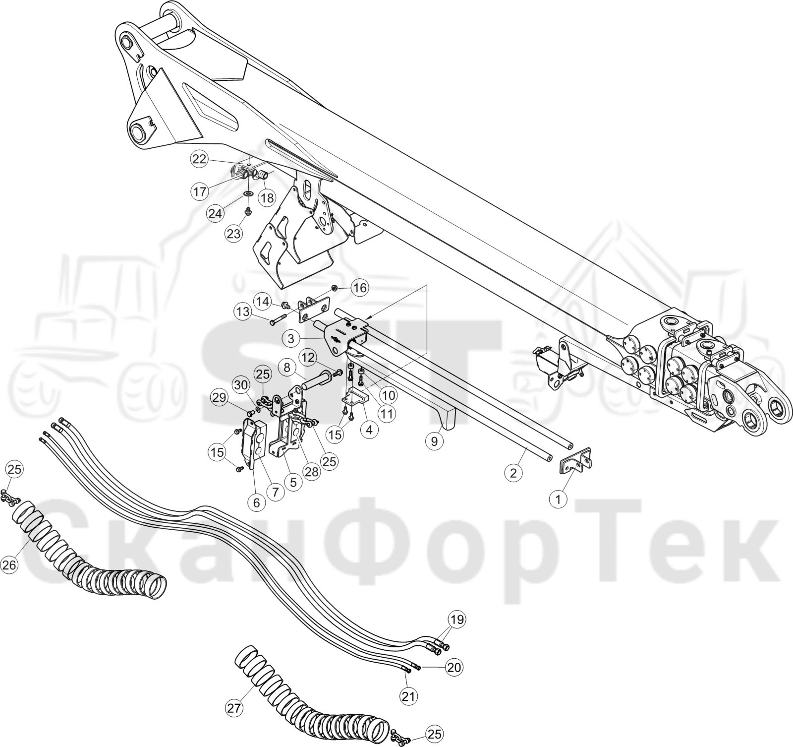 Схема: Трубы и шланги 11m  9010064491-