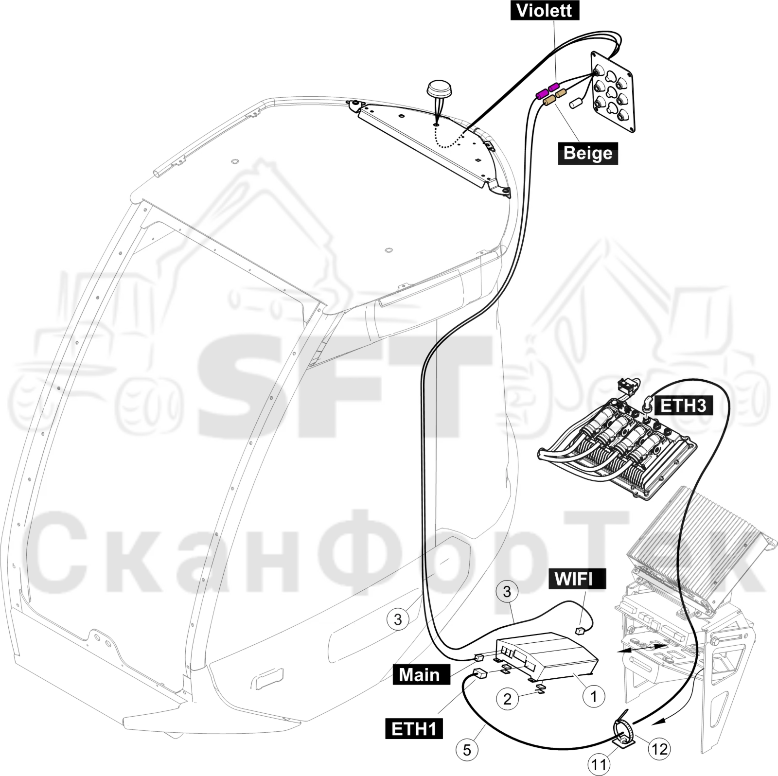 Схема: Электрооборудование MaxiFleet 3G/4G