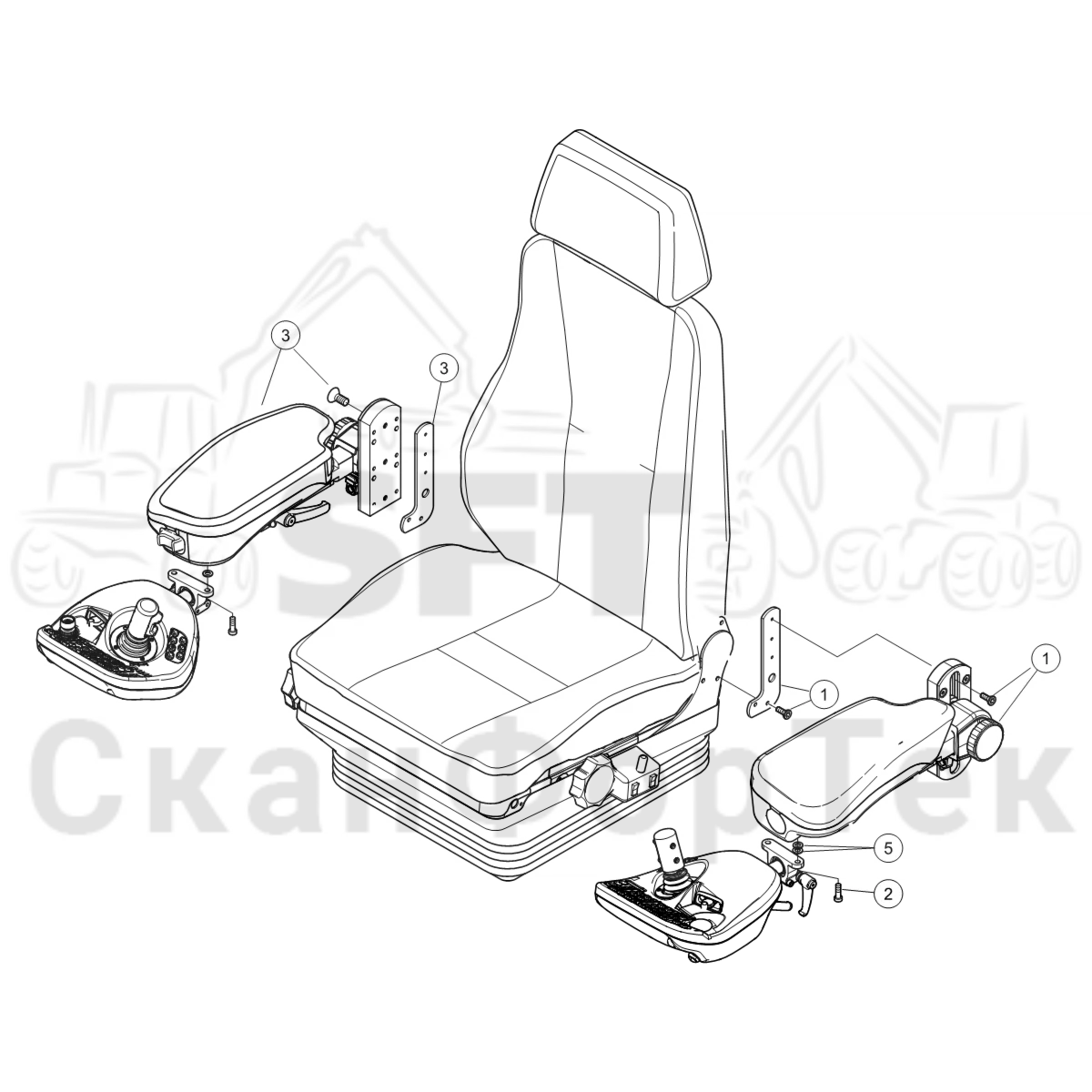Схема: Подлокотник KCC