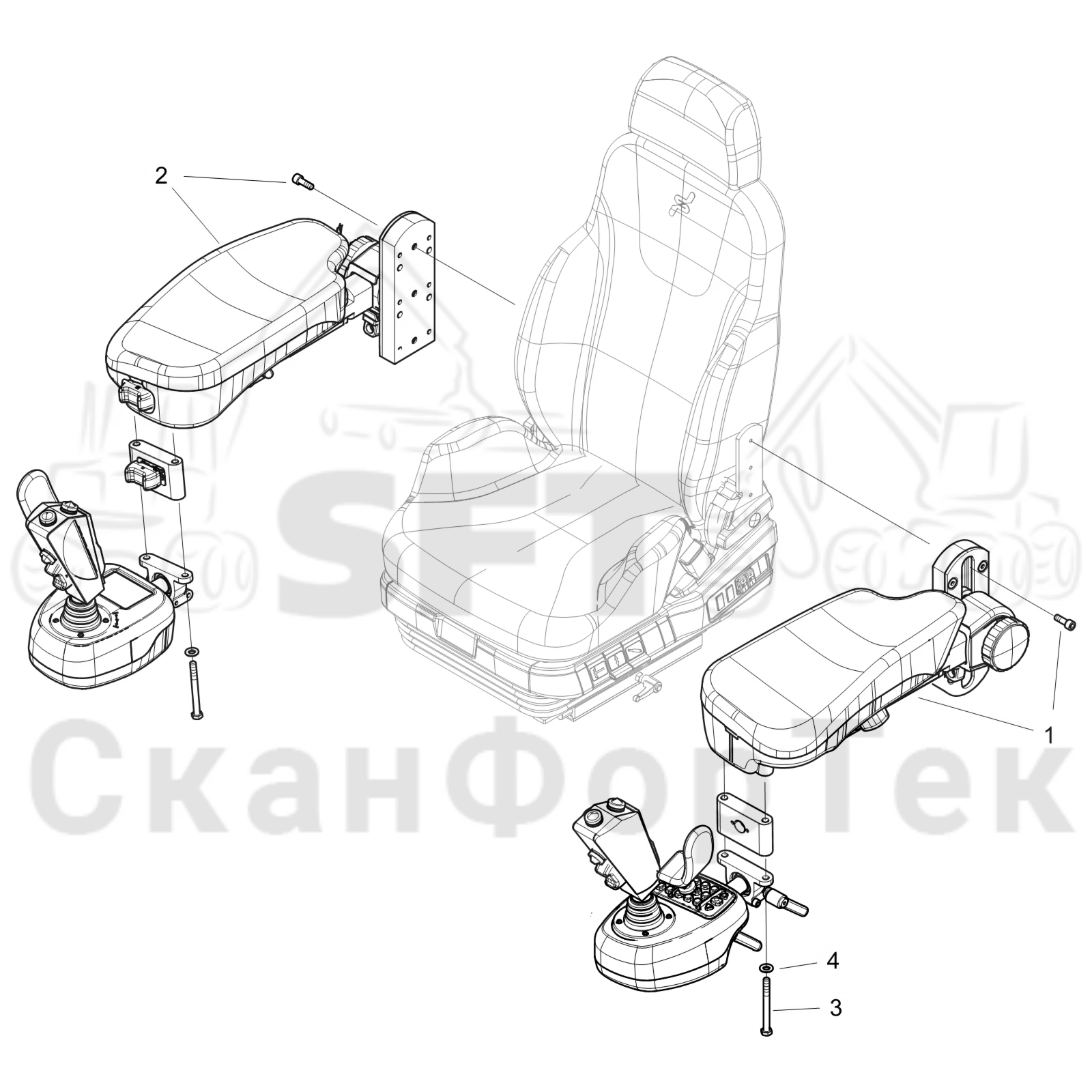 Схема: Подлокотник KCC/EME