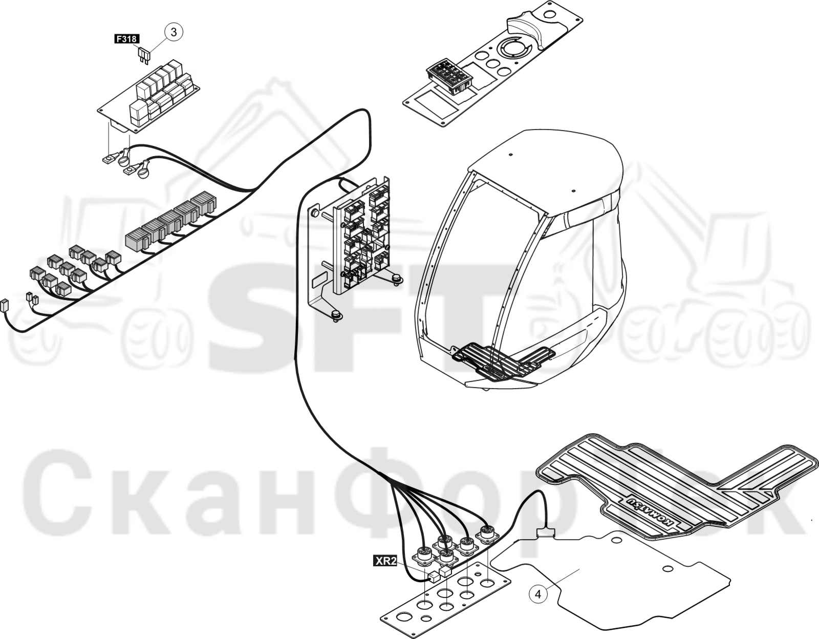 Схема: Подогреватель/Напольный коврик