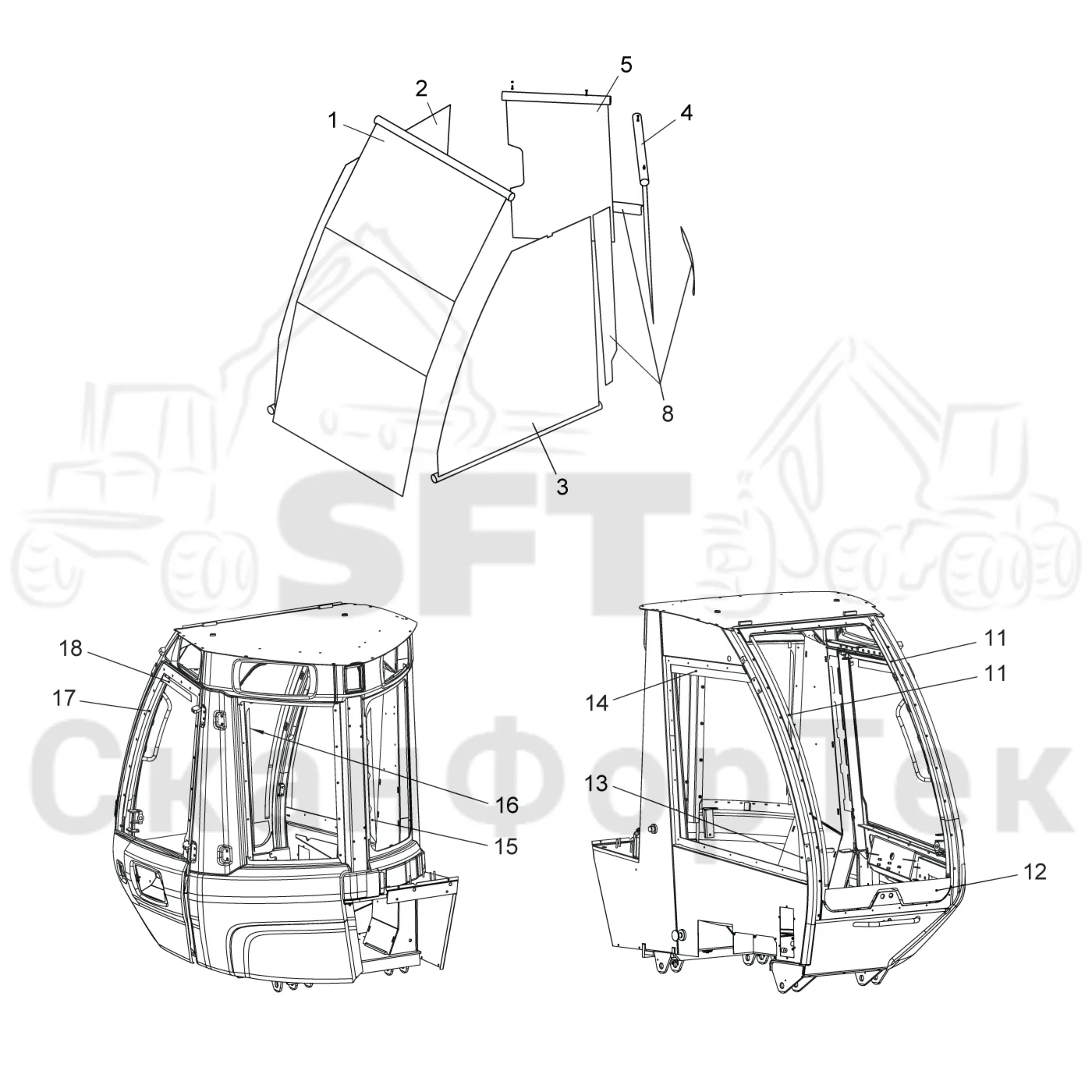 Схема: Sun visor kit