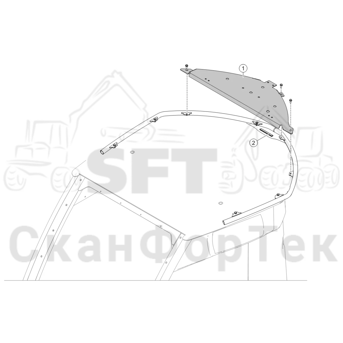 Схема: Крепление антенны
