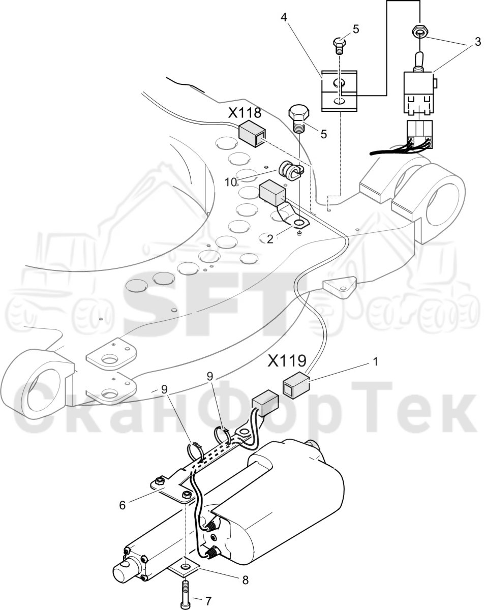 Схема: Комплект электрооборудования платформы