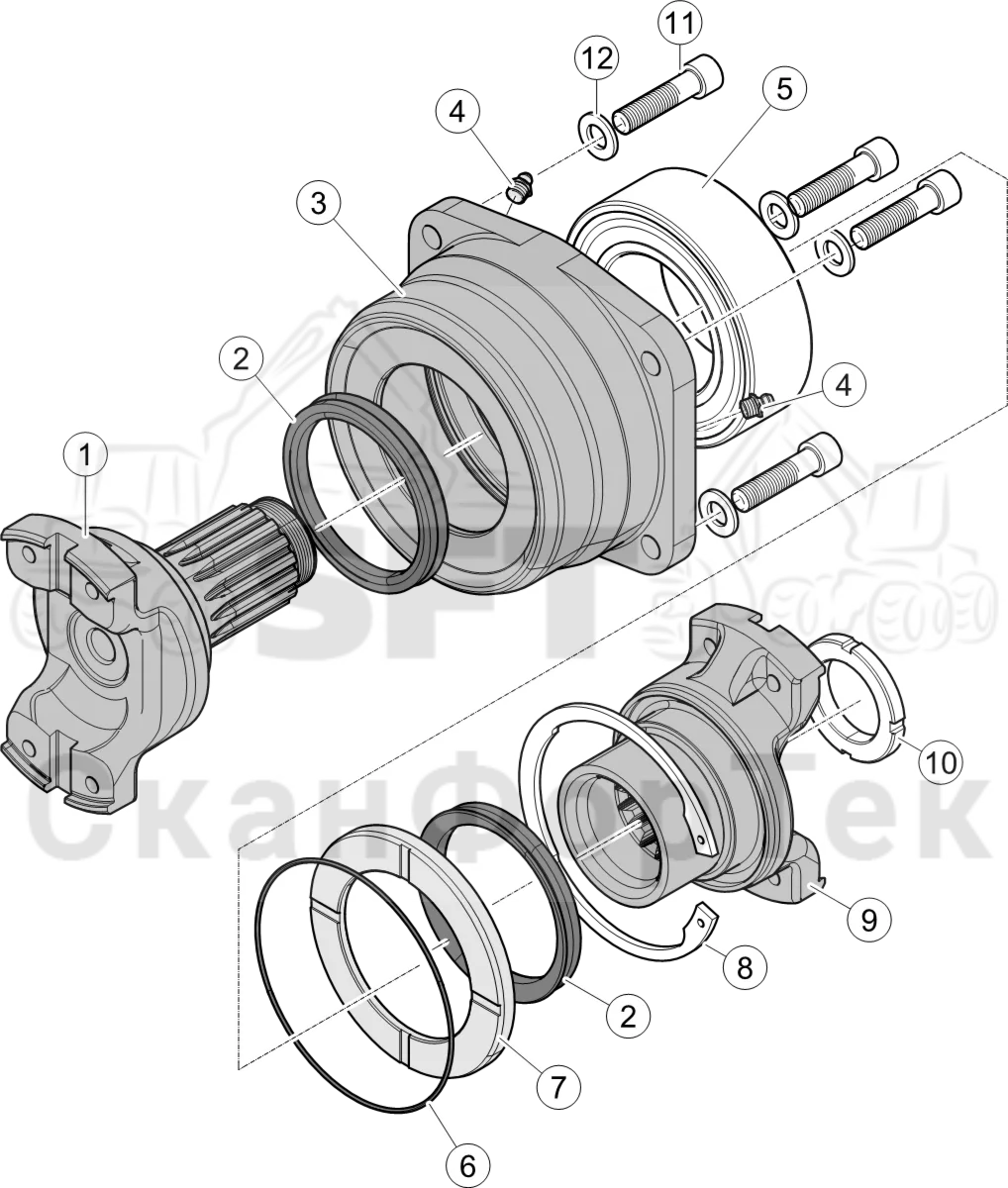 Схема: Корпус подшипника