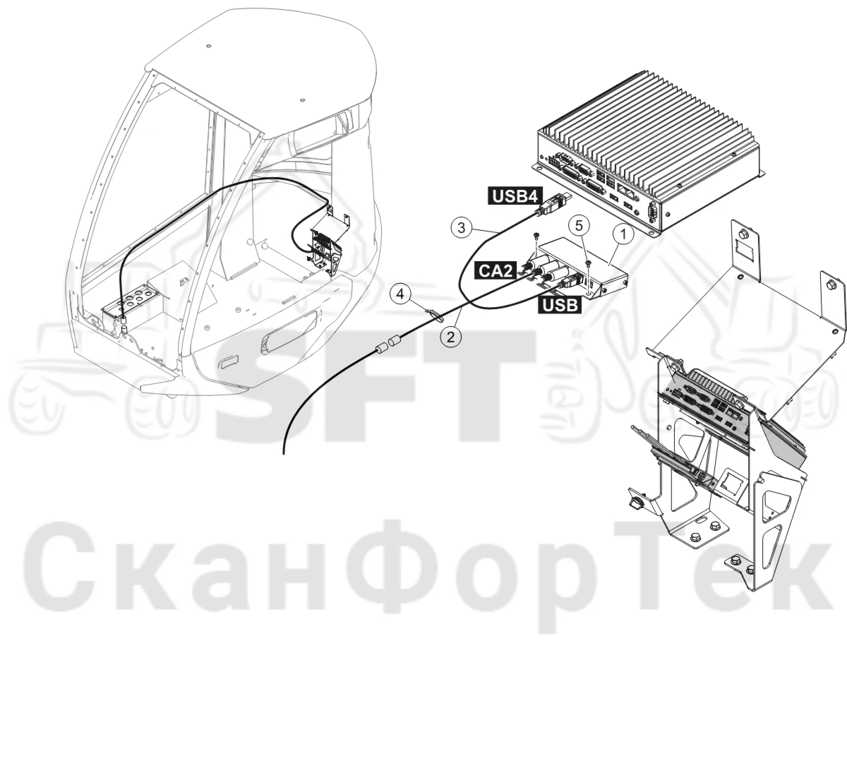 Схема: Электрооборудование камера заднего вида