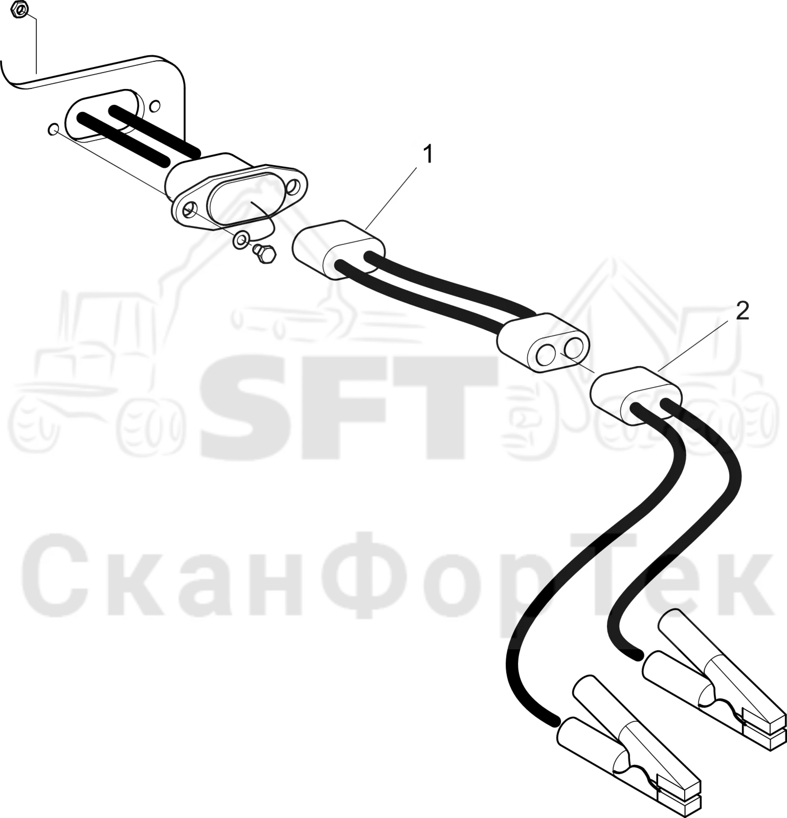 Схема: прыжок Кабели