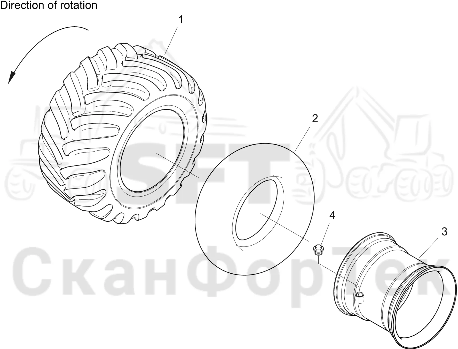 Схема: Wheel 600/50-24,​5 TRS2 Right