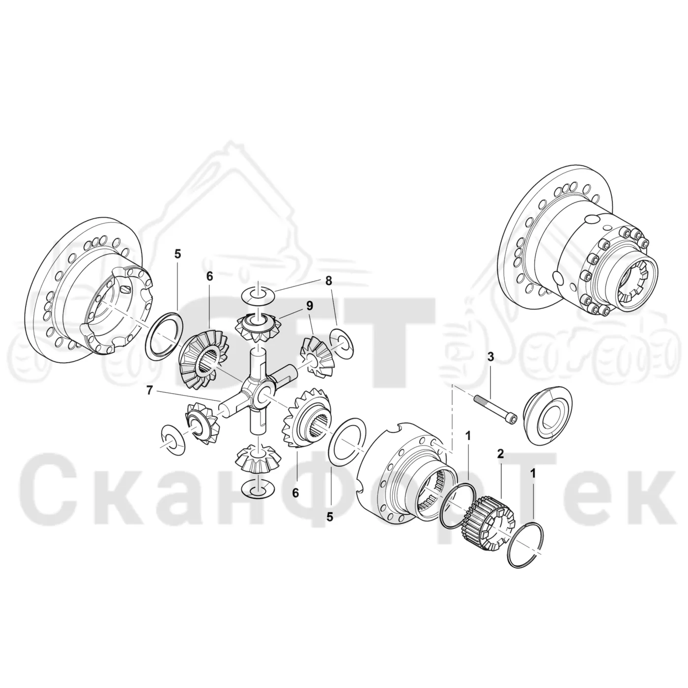 Схема: Differential cage