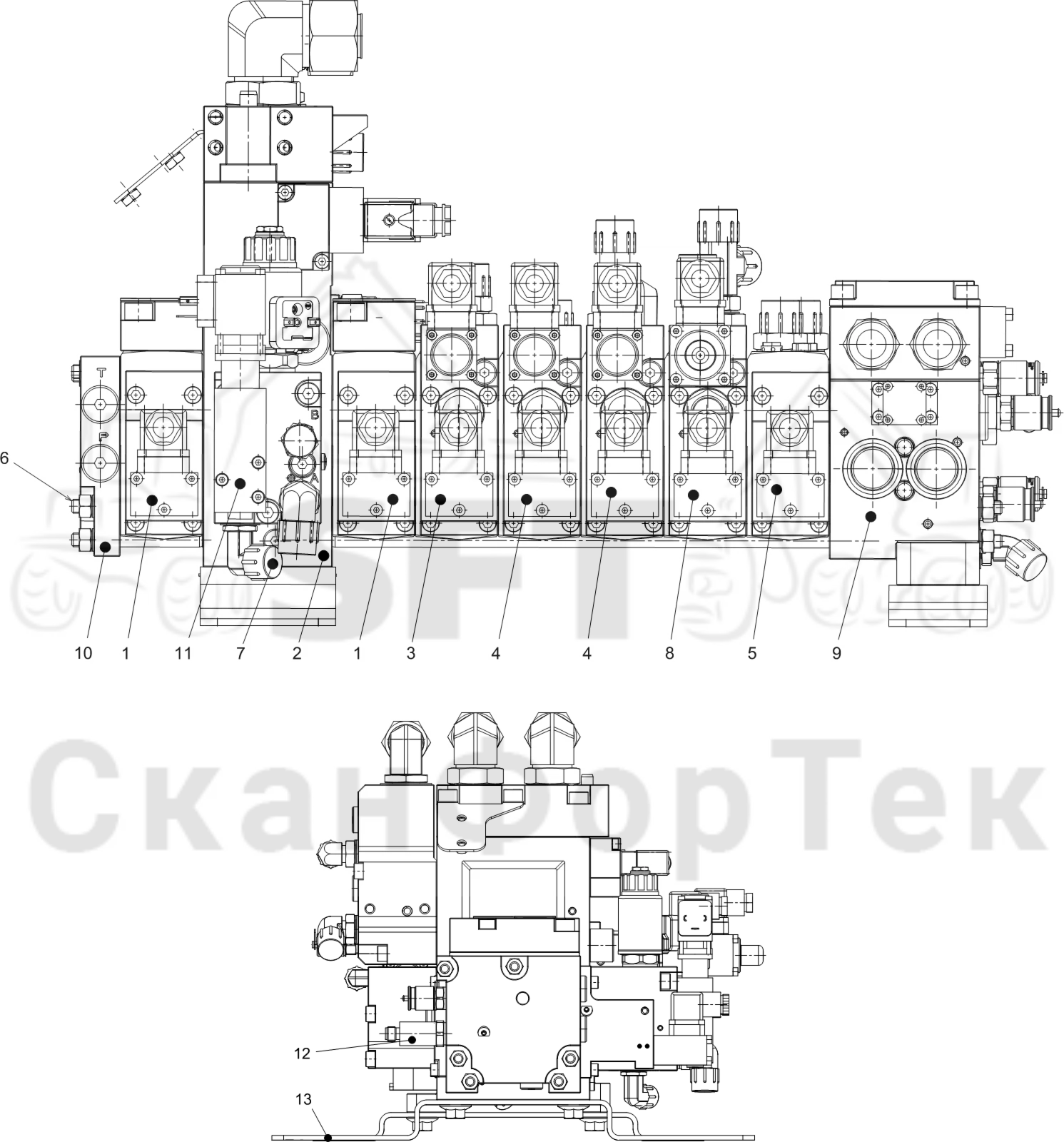 Схема: Узел клапана