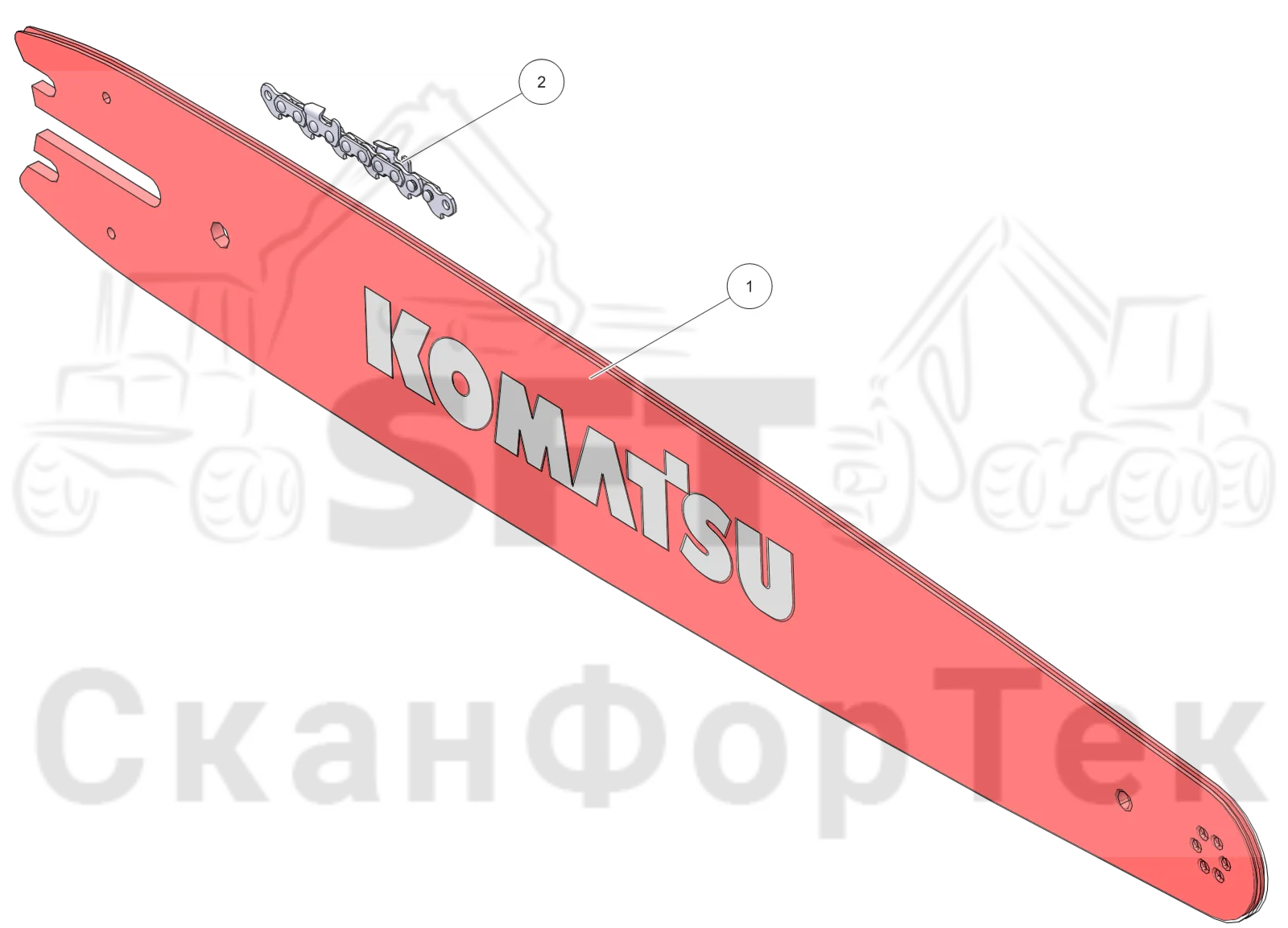 Схема: Стержень пилы 82 cm
