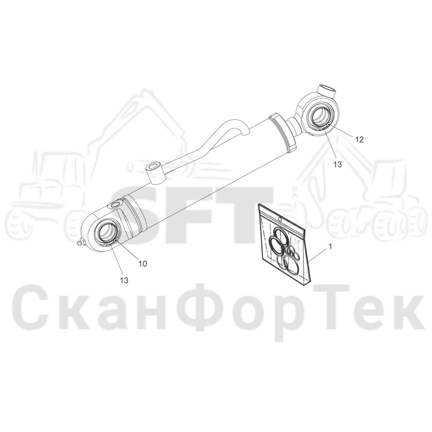Схема: Запасные части цилиндра 1093024407-