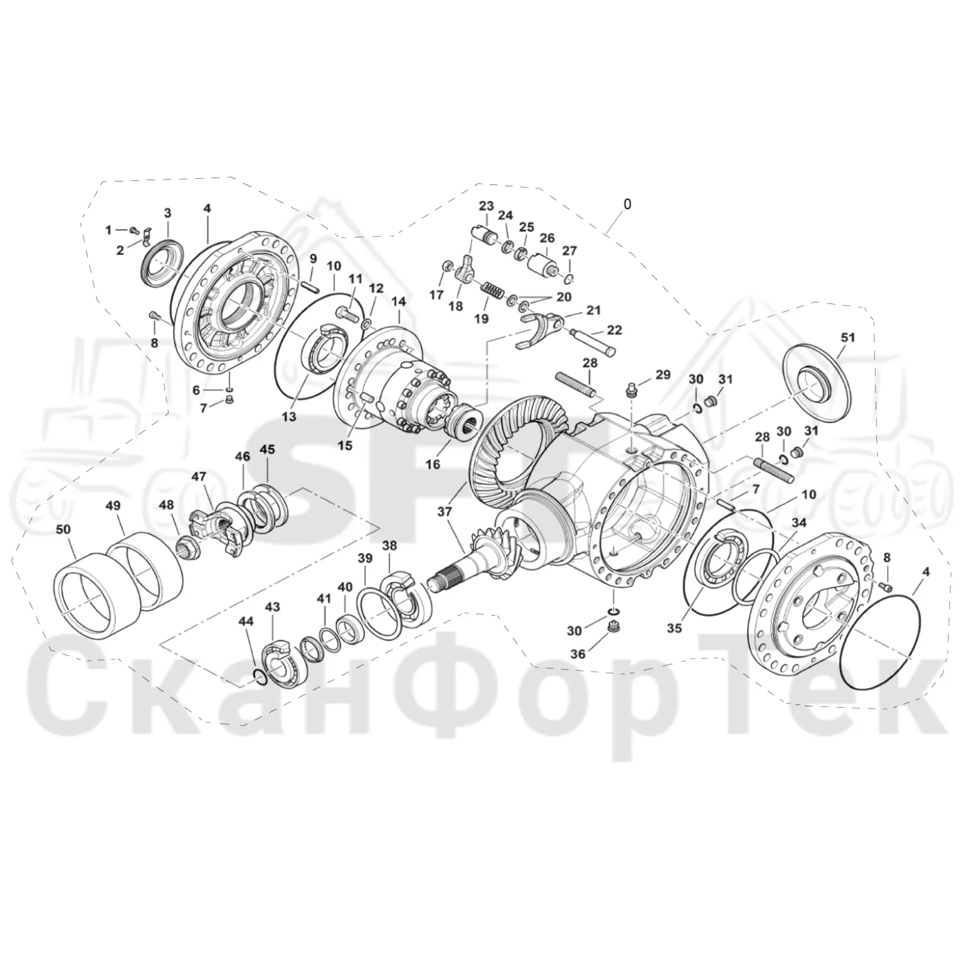 Схема: дифференциал